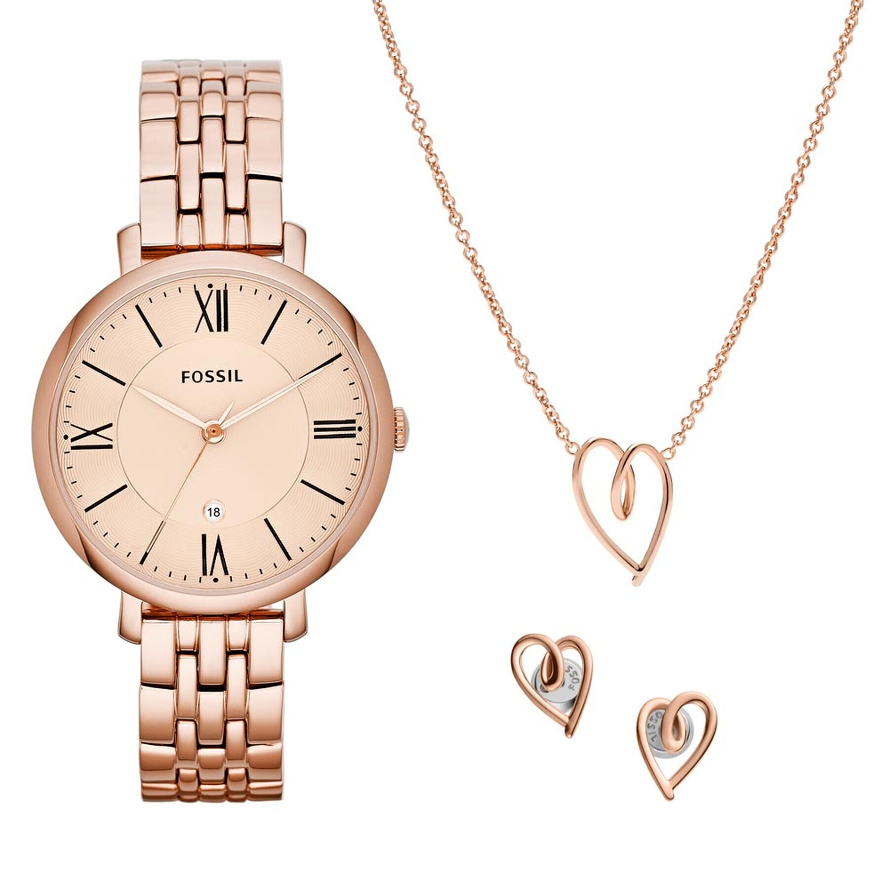 Fossil Часовник Jacqueline ES5252SET Златист - Pepit.bg