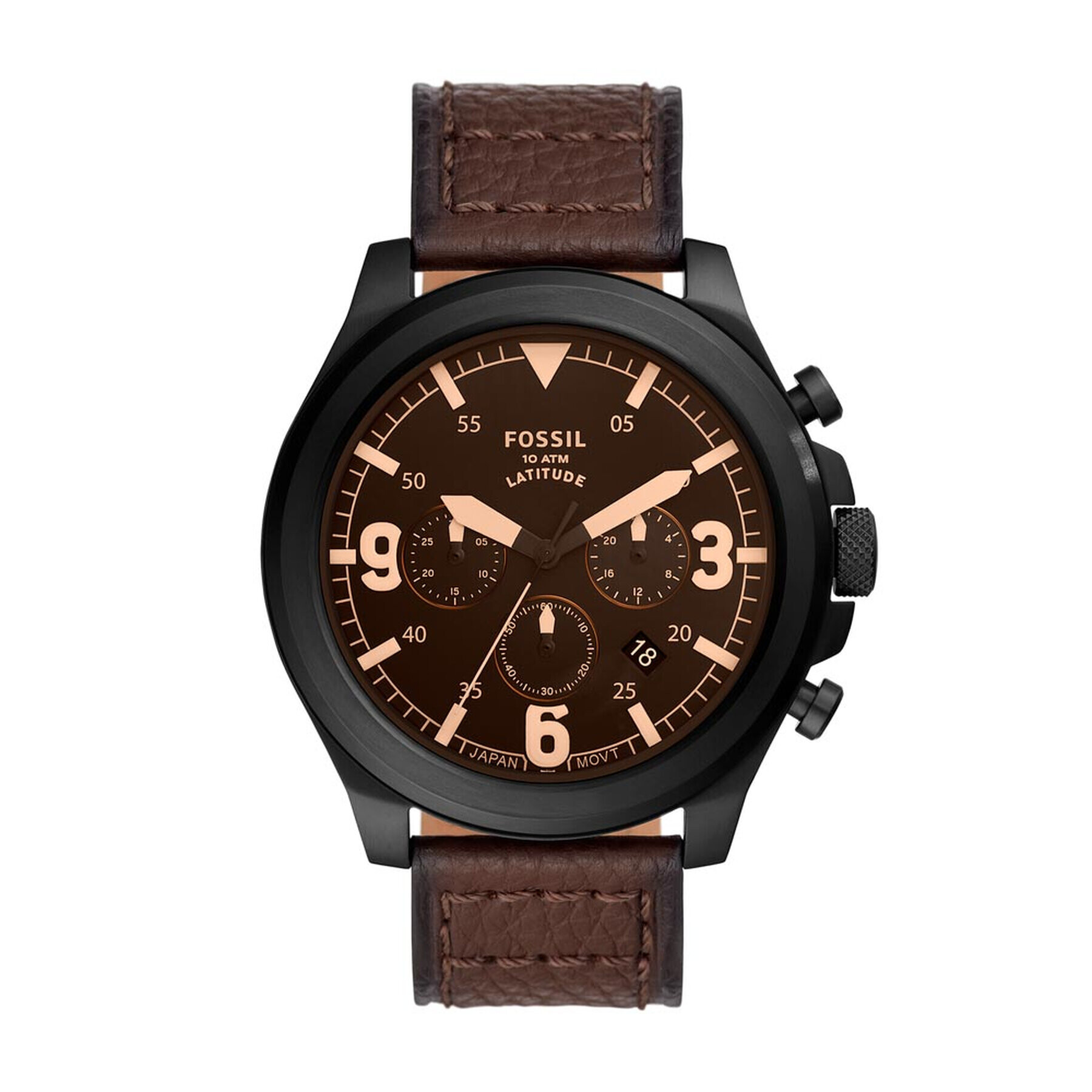 Fossil Часовник Latitude FS5751 Кафяв - Pepit.bg