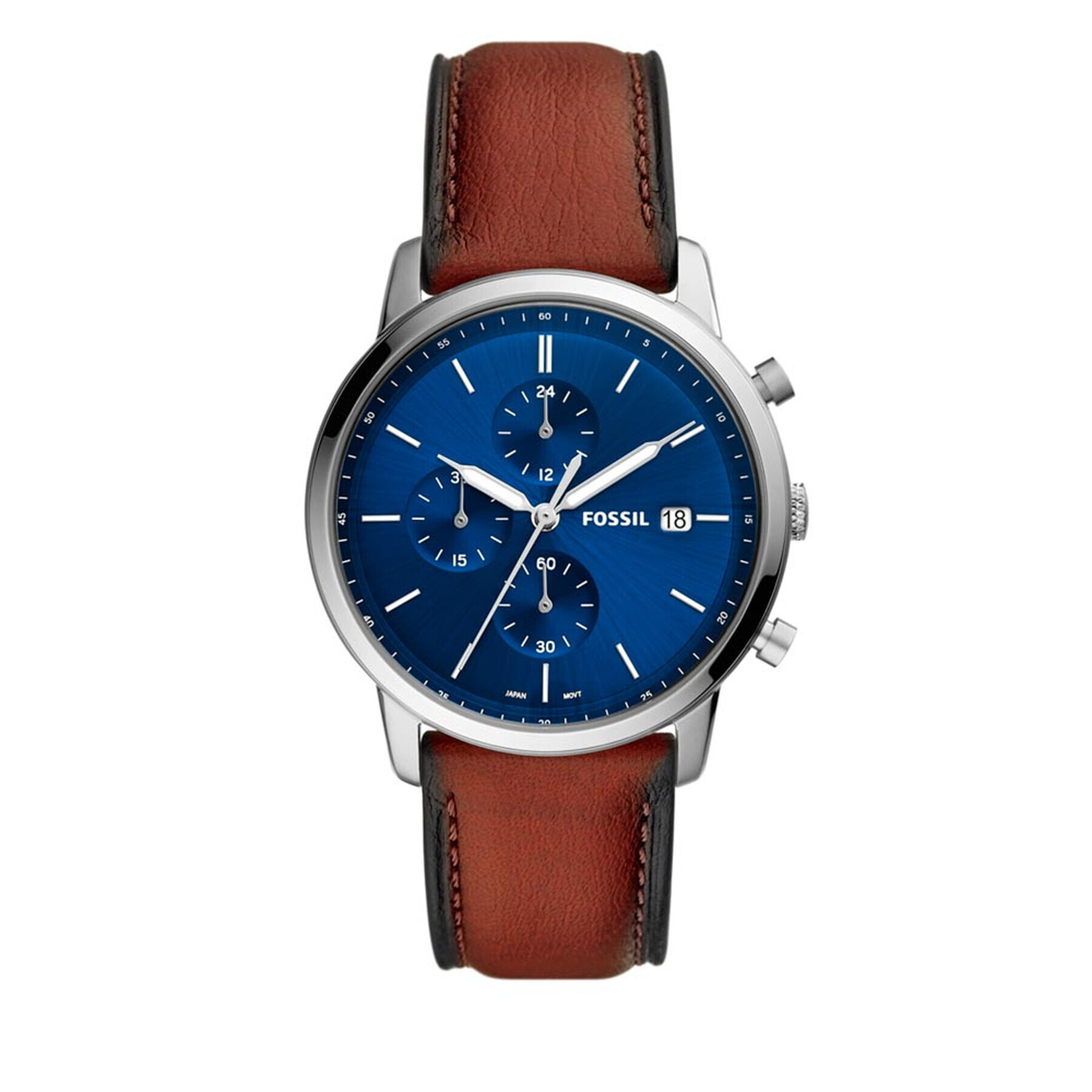 Fossil Часовник Minimalist Chrono FS5850 Кафяв - Pepit.bg