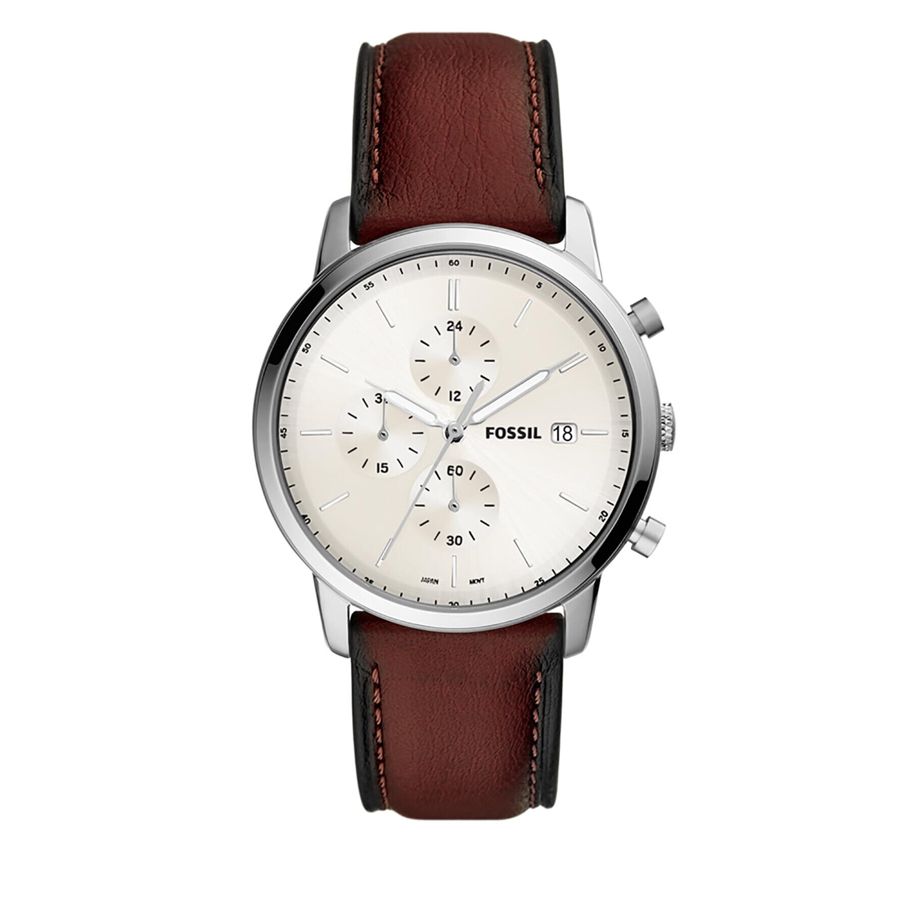 Fossil Часовник Minimalist Chronograph FS5849 Кафяв - Pepit.bg