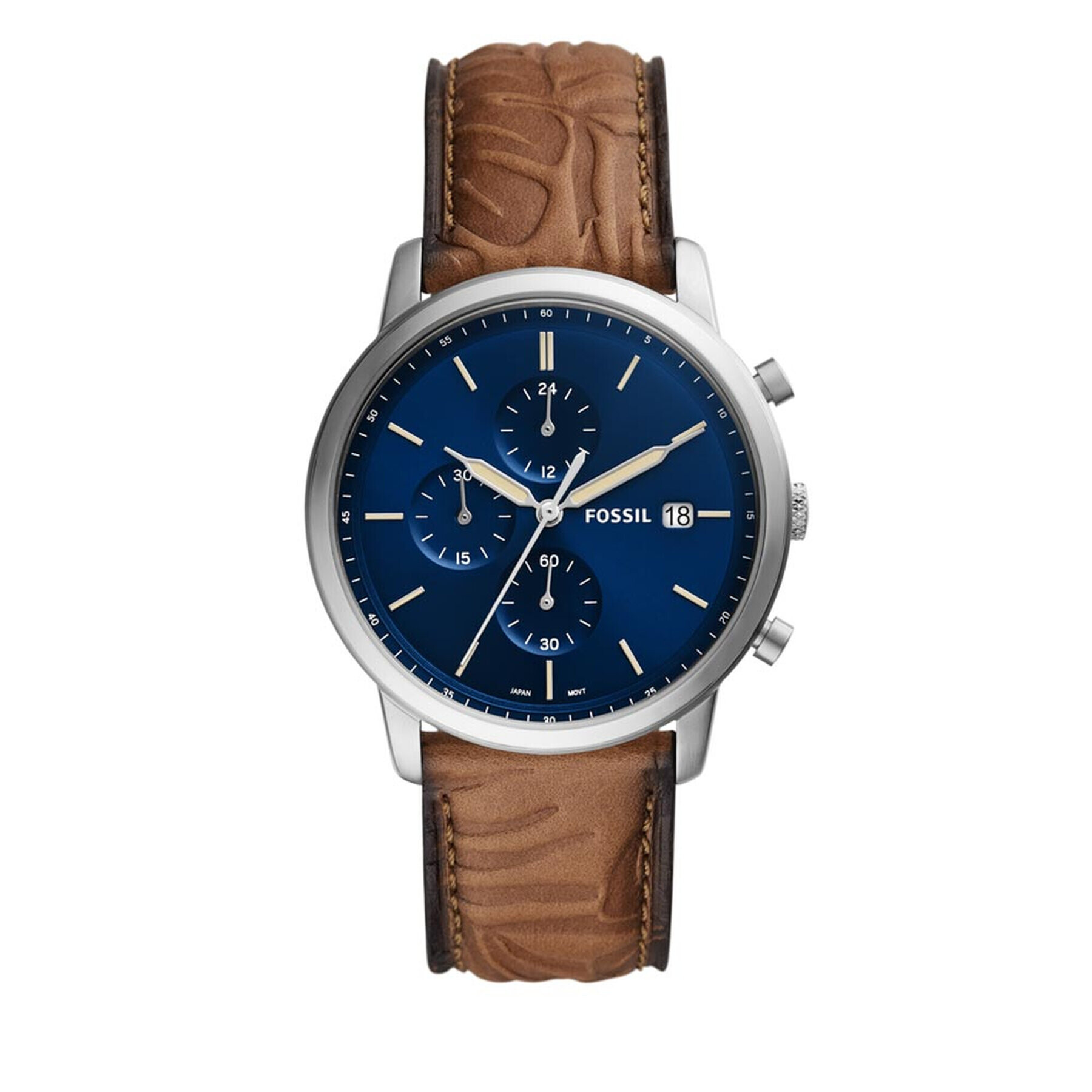 Fossil Часовник Minimalist Chronograph FS5928 Кафяв - Pepit.bg