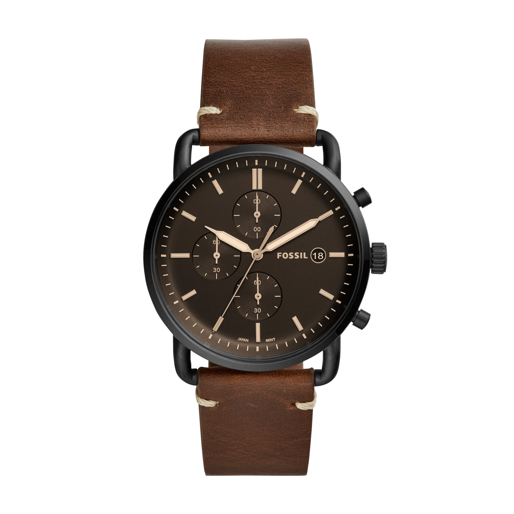 Fossil Часовник The Commuter Chrono FS5403 Кафяв - Pepit.bg