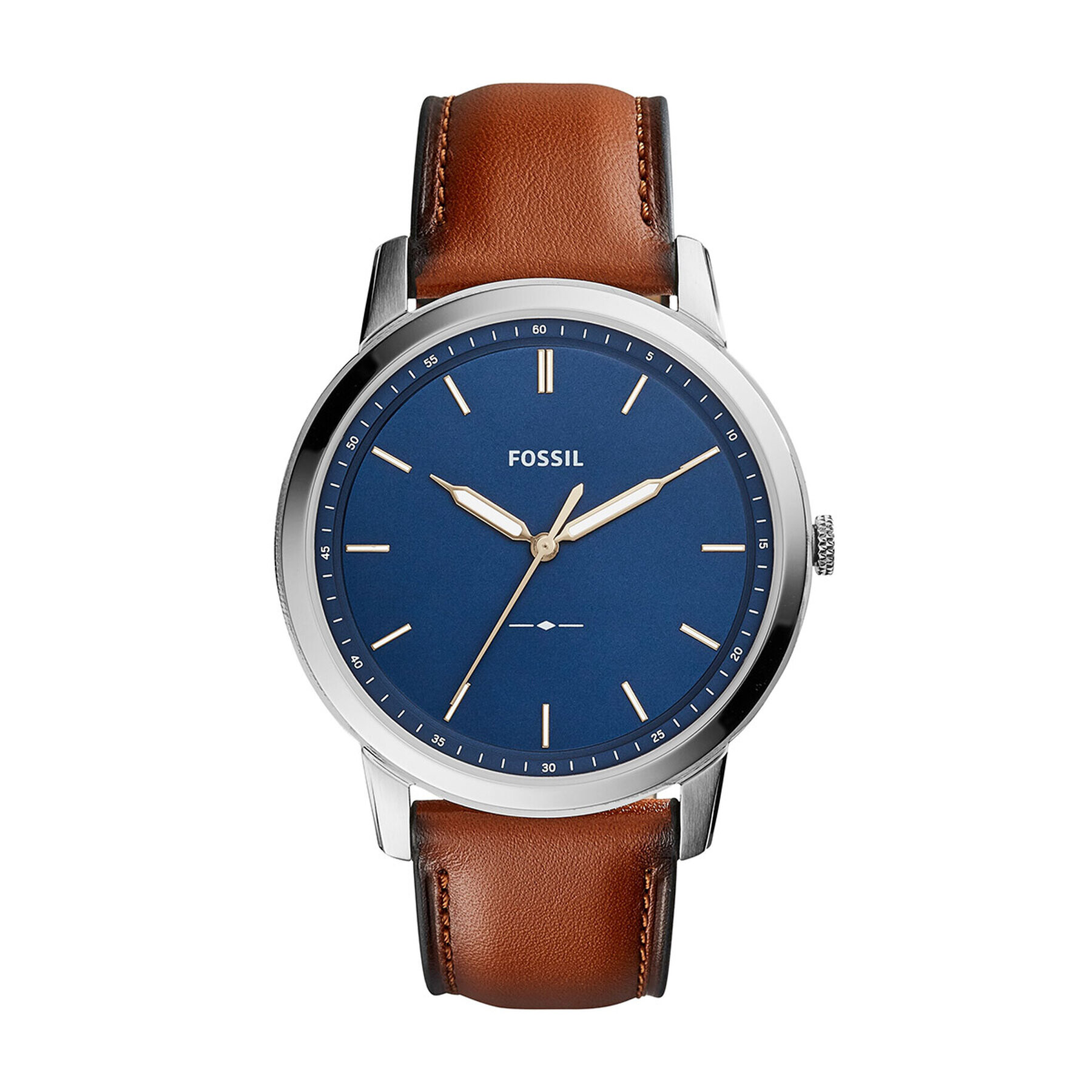 Fossil Часовник The Minimalist 3H FS5304 Кафяв - Pepit.bg