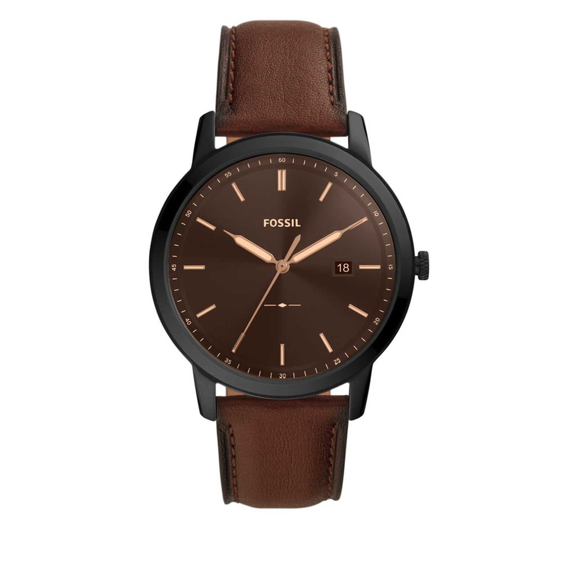 Fossil Часовник The Minimalist Solar FS5841 Кафяв - Pepit.bg