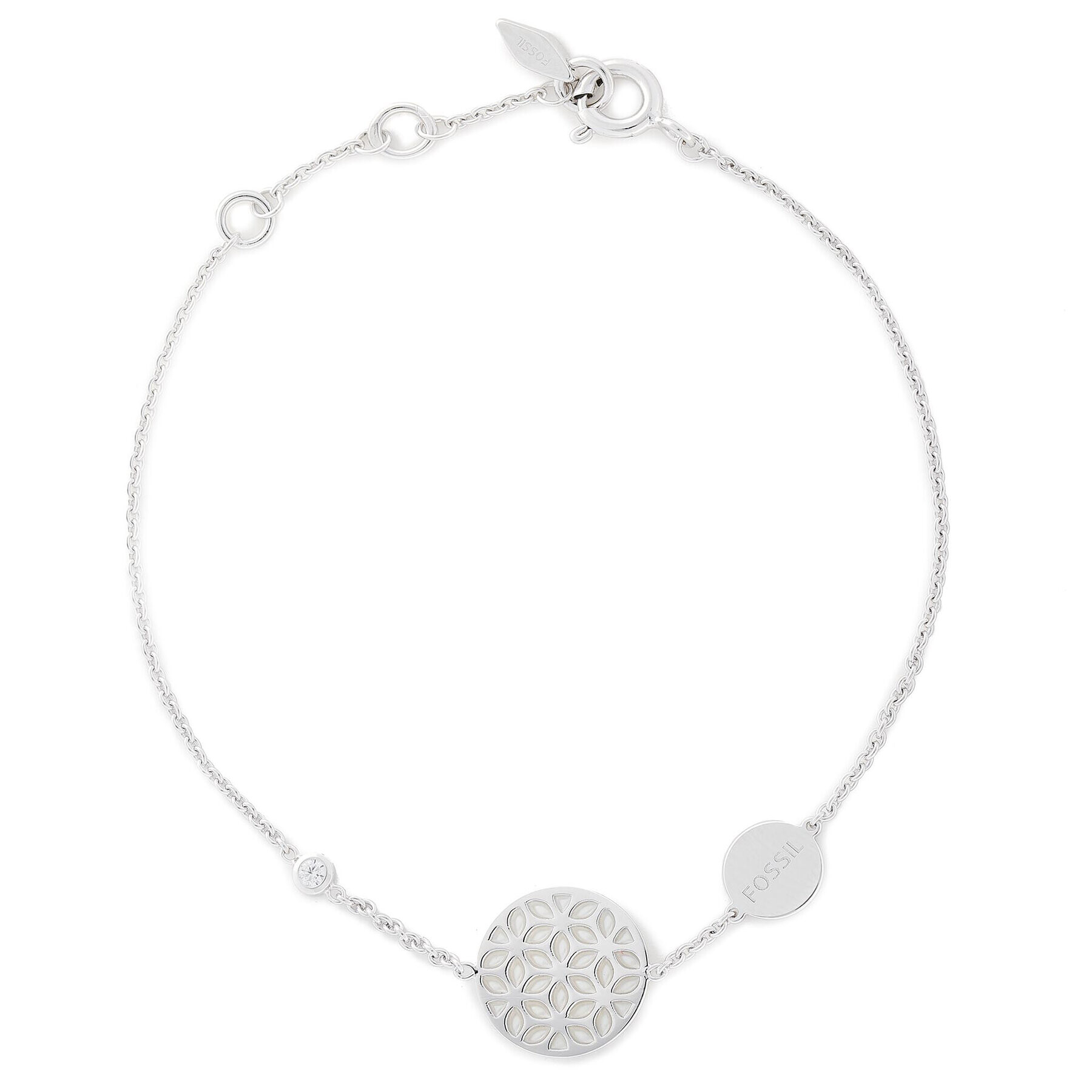Fossil Гривна Floret JFS00463040 Сребрист - Pepit.bg