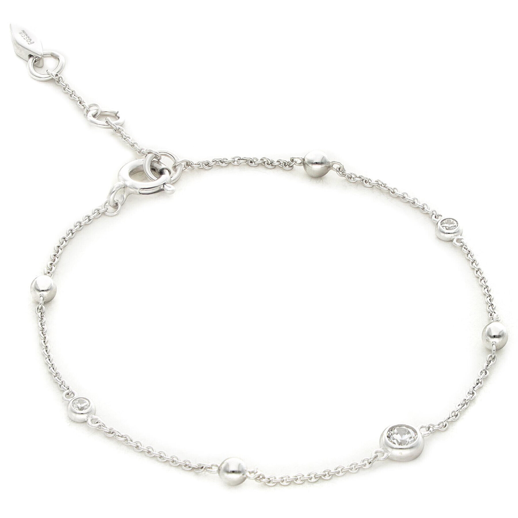 Fossil Гривна Glitz By The Yard JFS00452040 Сребрист - Pepit.bg