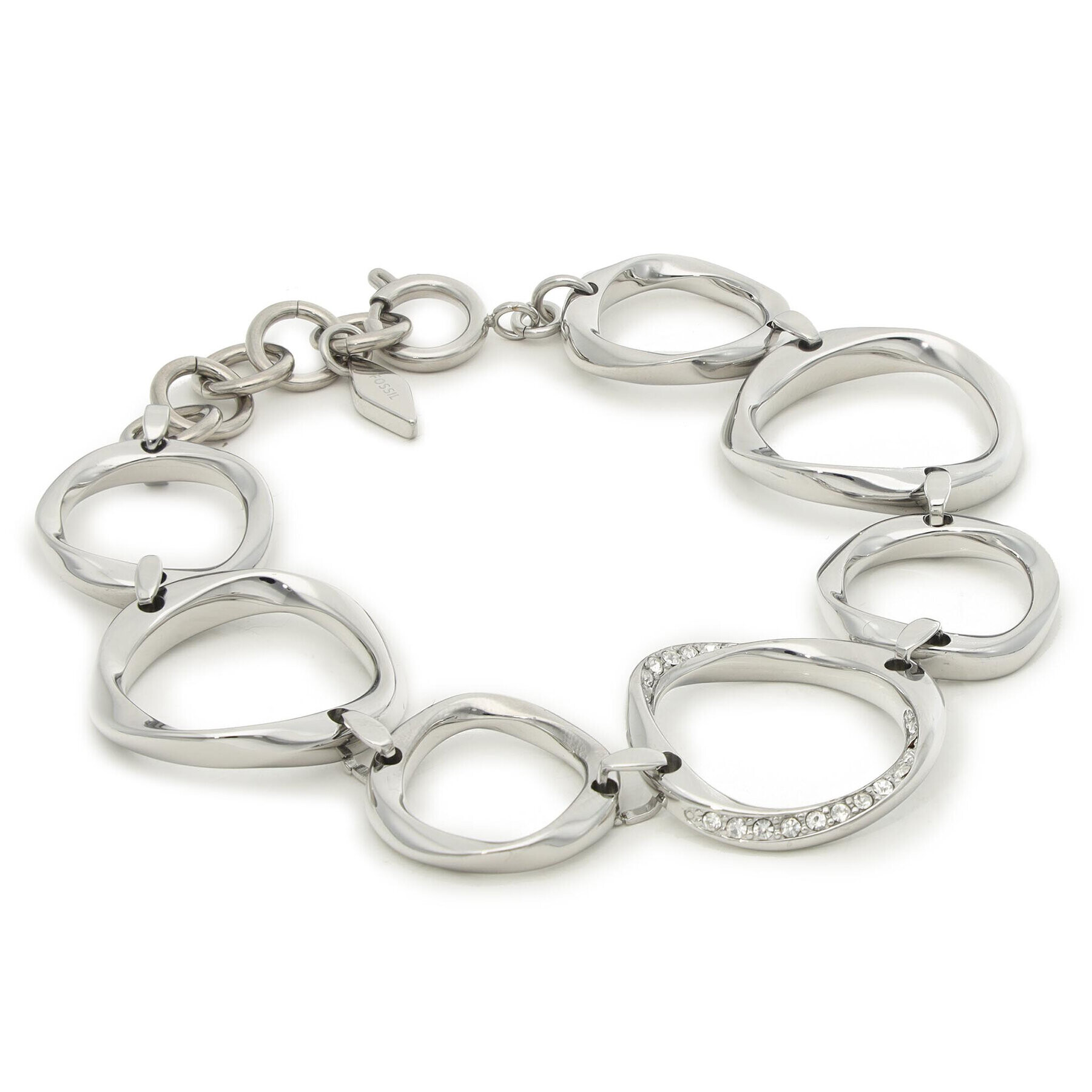 Fossil Гривна Twist JF01145040 Сребрист - Pepit.bg