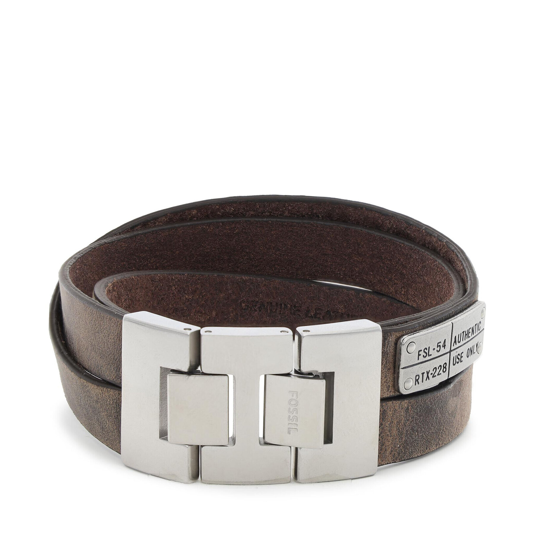 Fossil Гривна Vintage Casual JF03188040 Кафяв - Pepit.bg