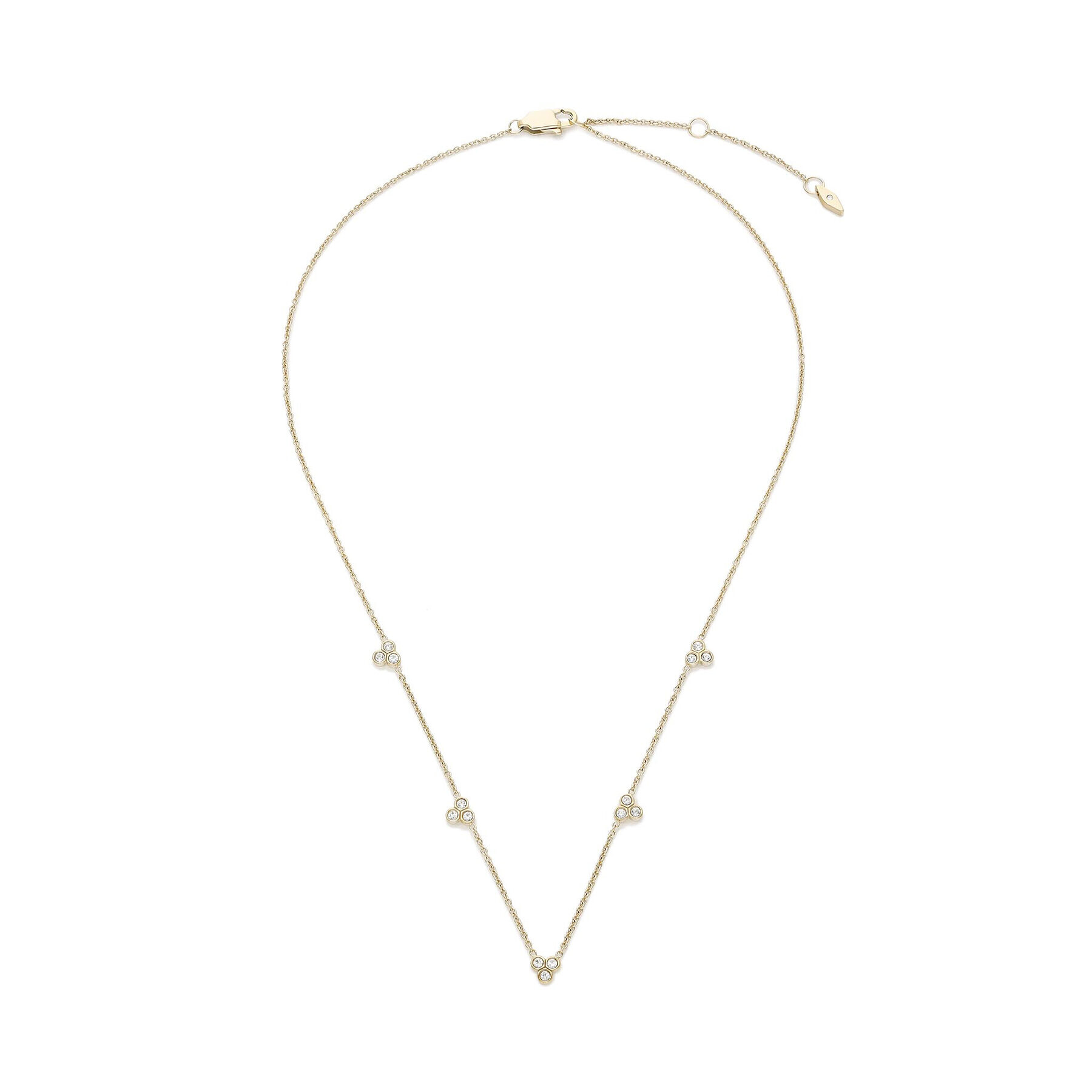 Fossil Колие Trio Glitz JF04115710 Златист - Pepit.bg