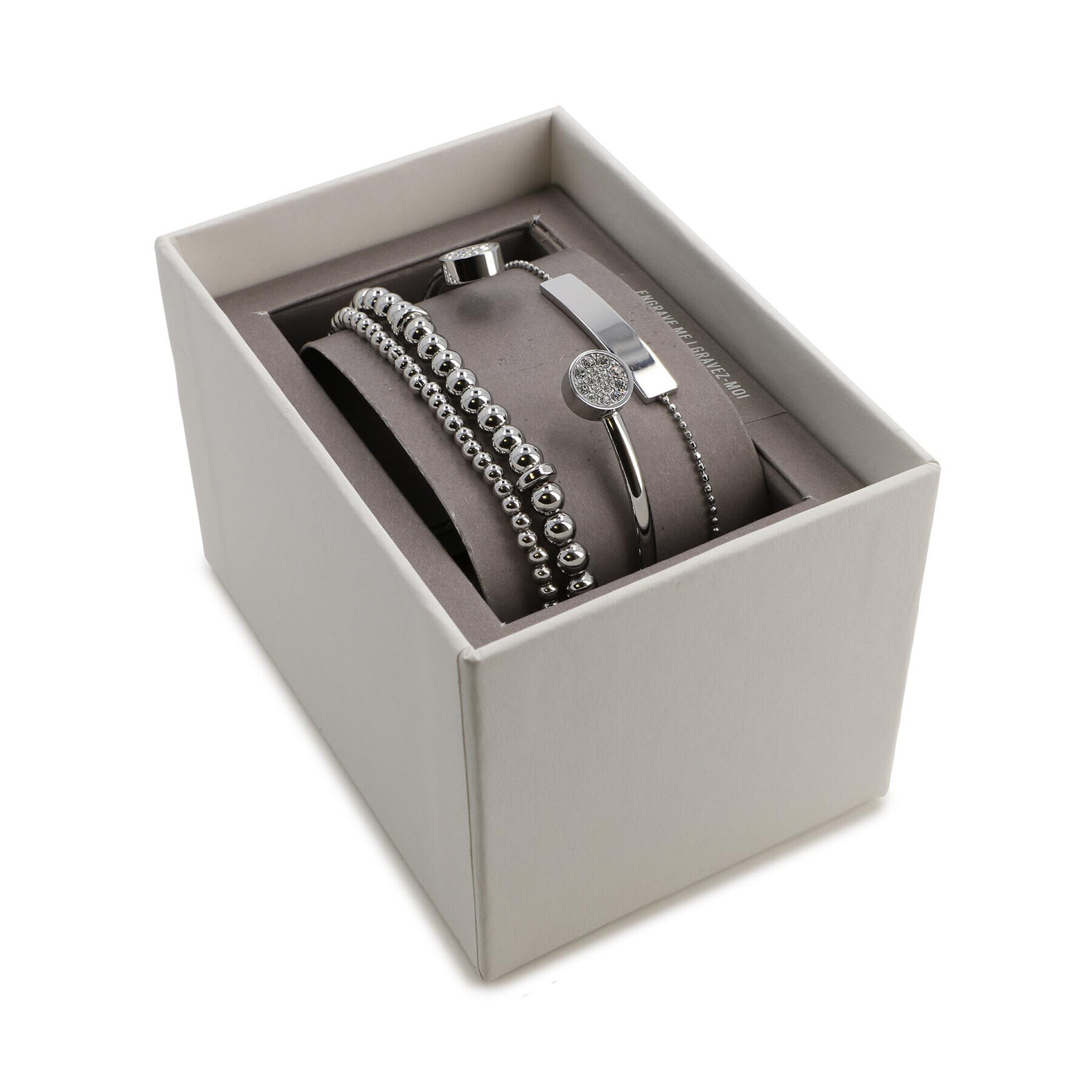 Fossil Комплект 3 гривни Gift Set JGFTSET1045 Сребрист - Pepit.bg