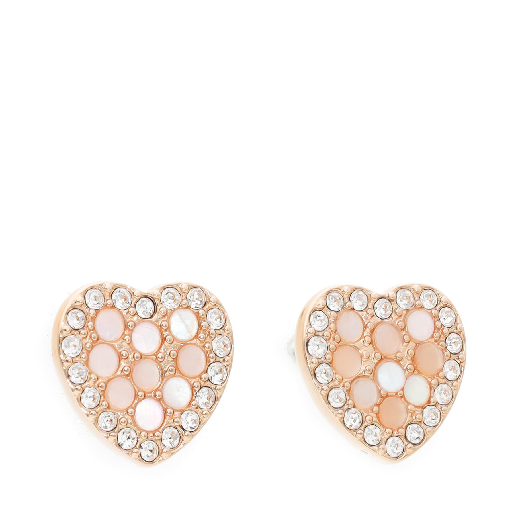 Fossil Обици Mosaic Heart JF03162791 Златист - Pepit.bg