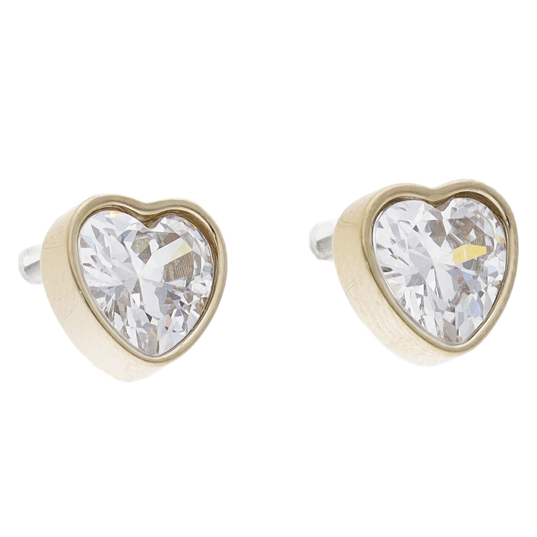 Fossil Обици Sutton Valentine Heart JF03935710 Златист - Pepit.bg