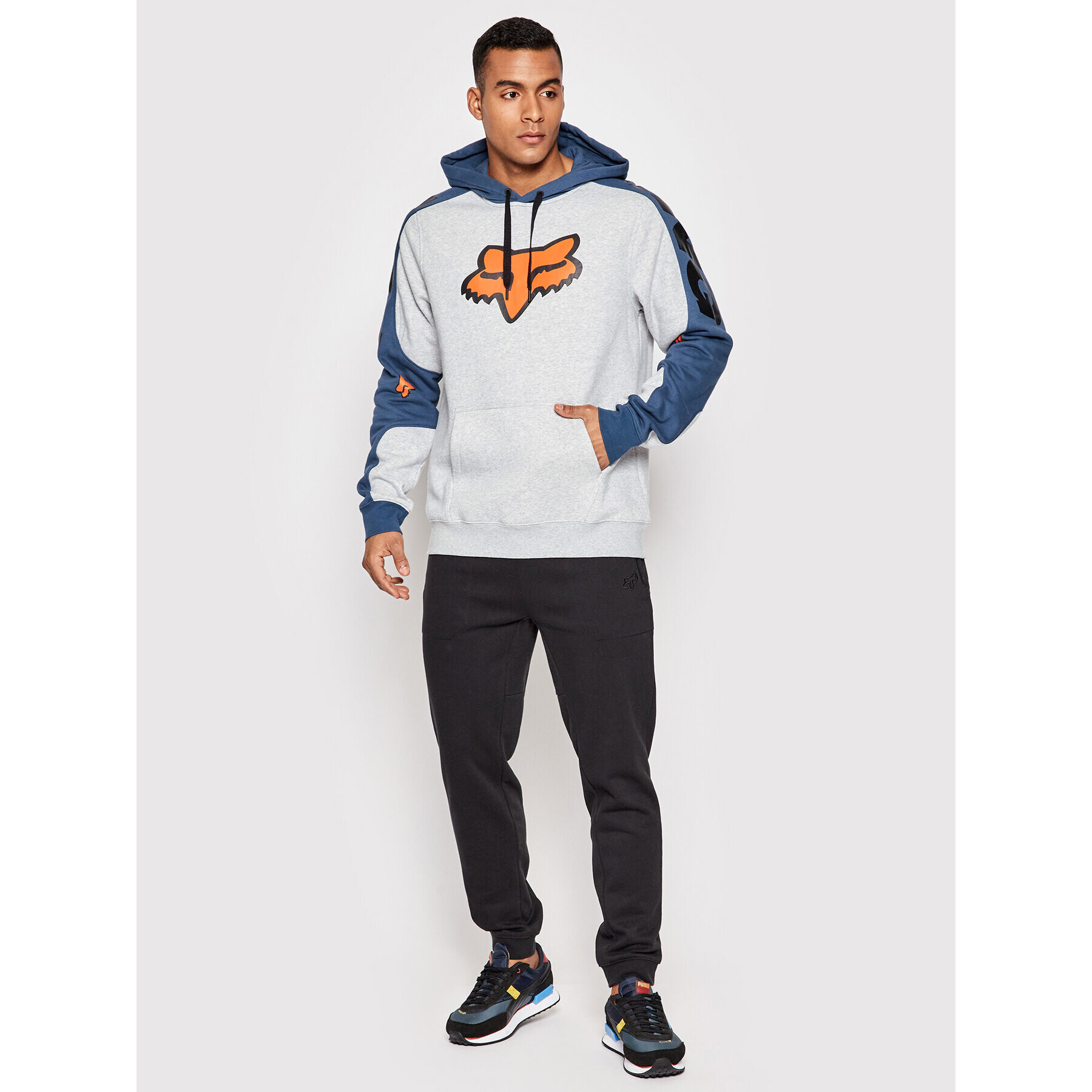 Fox Racing Суитшърт Karrera 29022 Сив Regular Fit - Pepit.bg