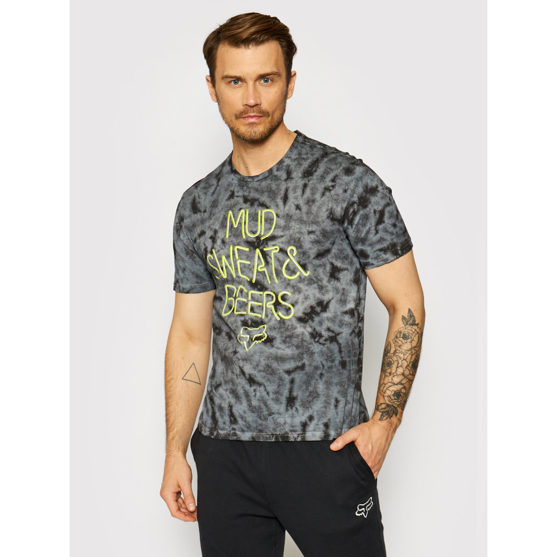Fox Racing Тишърт Down N Dirty 26981 Сив Regular Fit - Pepit.bg