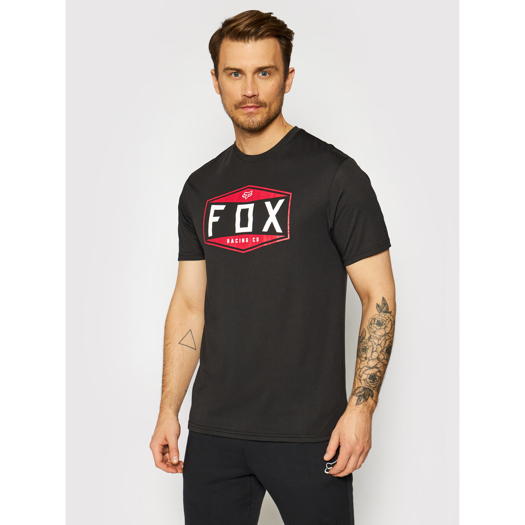 Fox Racing Тишърт Emblem 26972 Черен Regular Fit - Pepit.bg