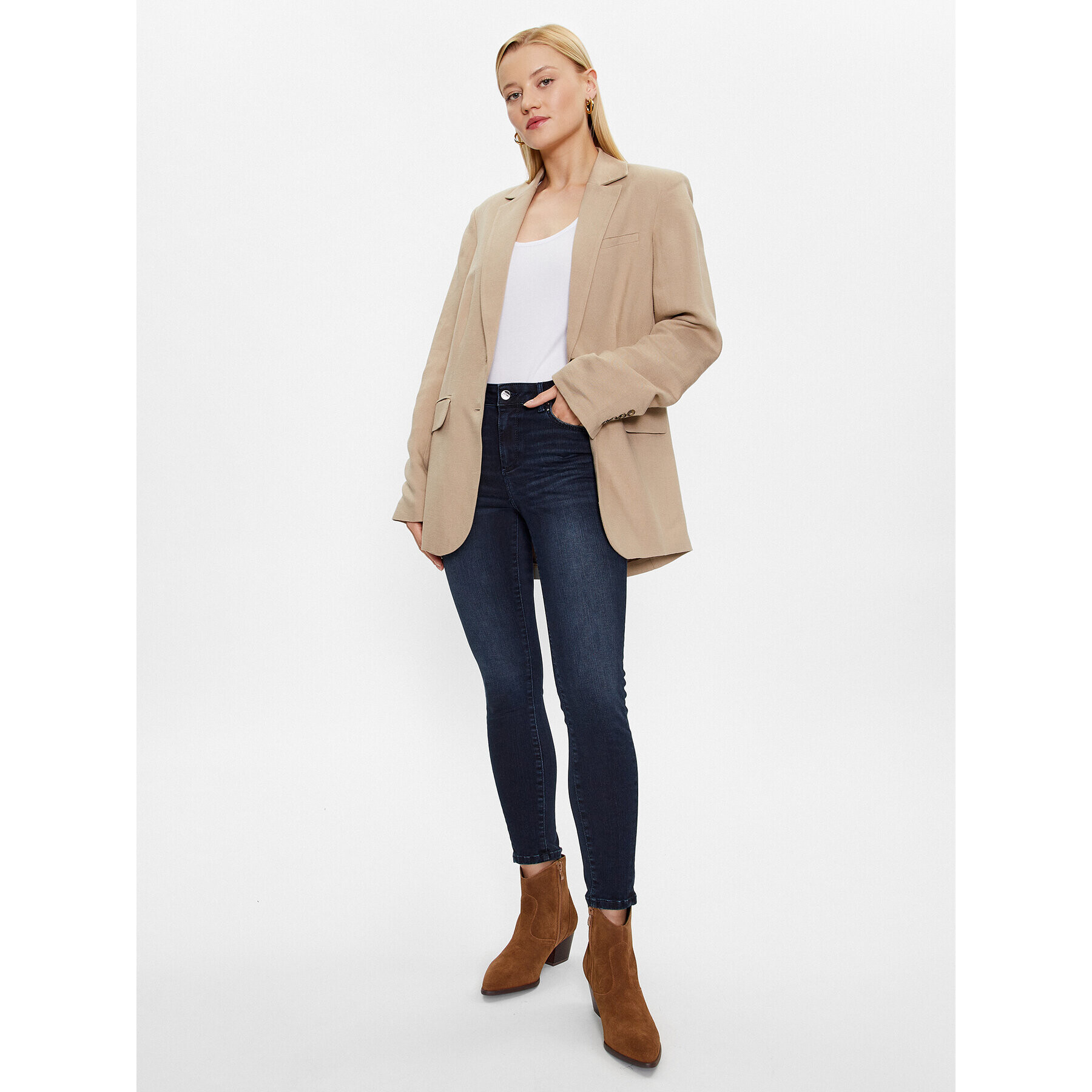 Fracomina Дънки FP23WV8000D40802 Тъмносин Slim Fit - Pepit.bg