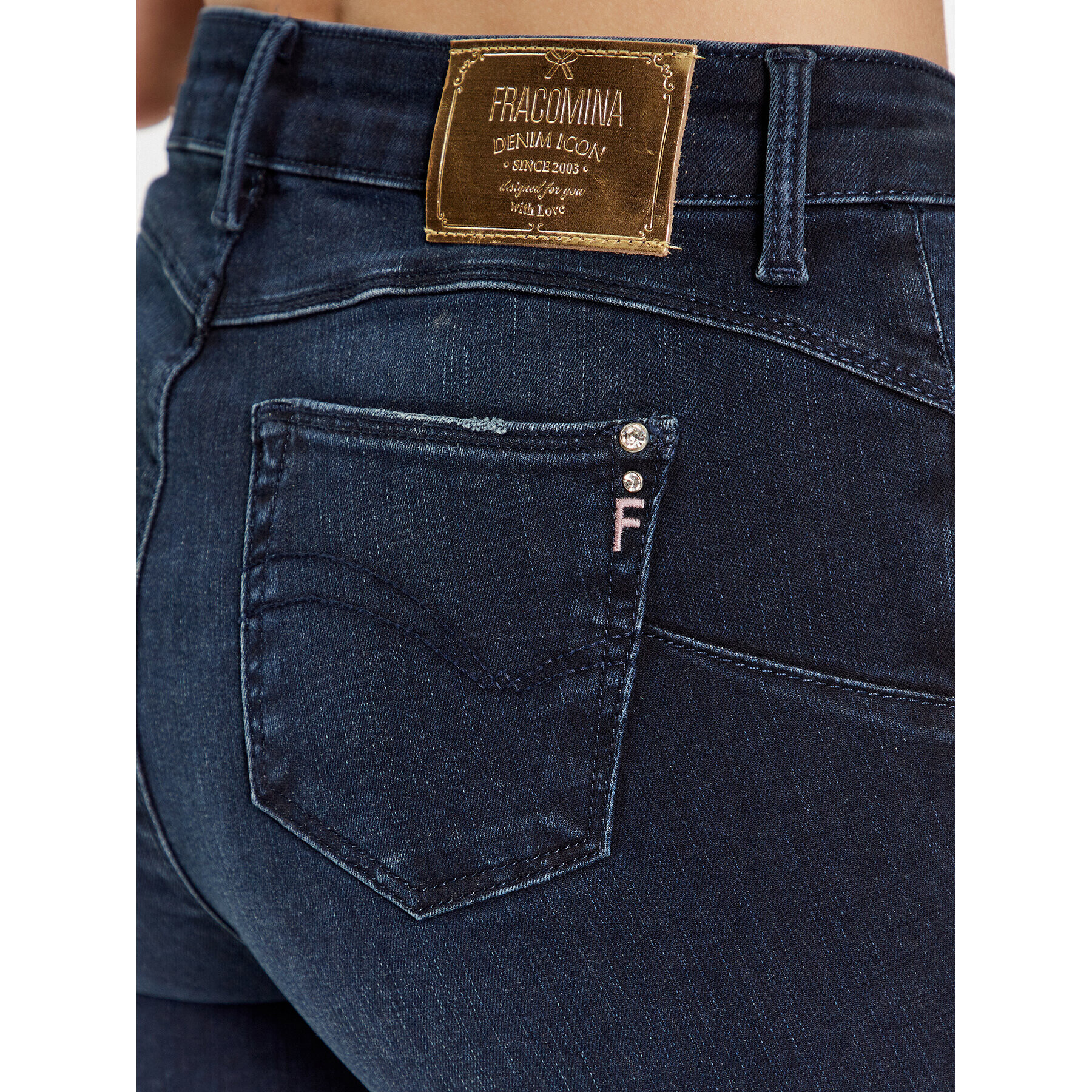 Fracomina Дънки FP23WV8000D40802 Тъмносин Slim Fit - Pepit.bg