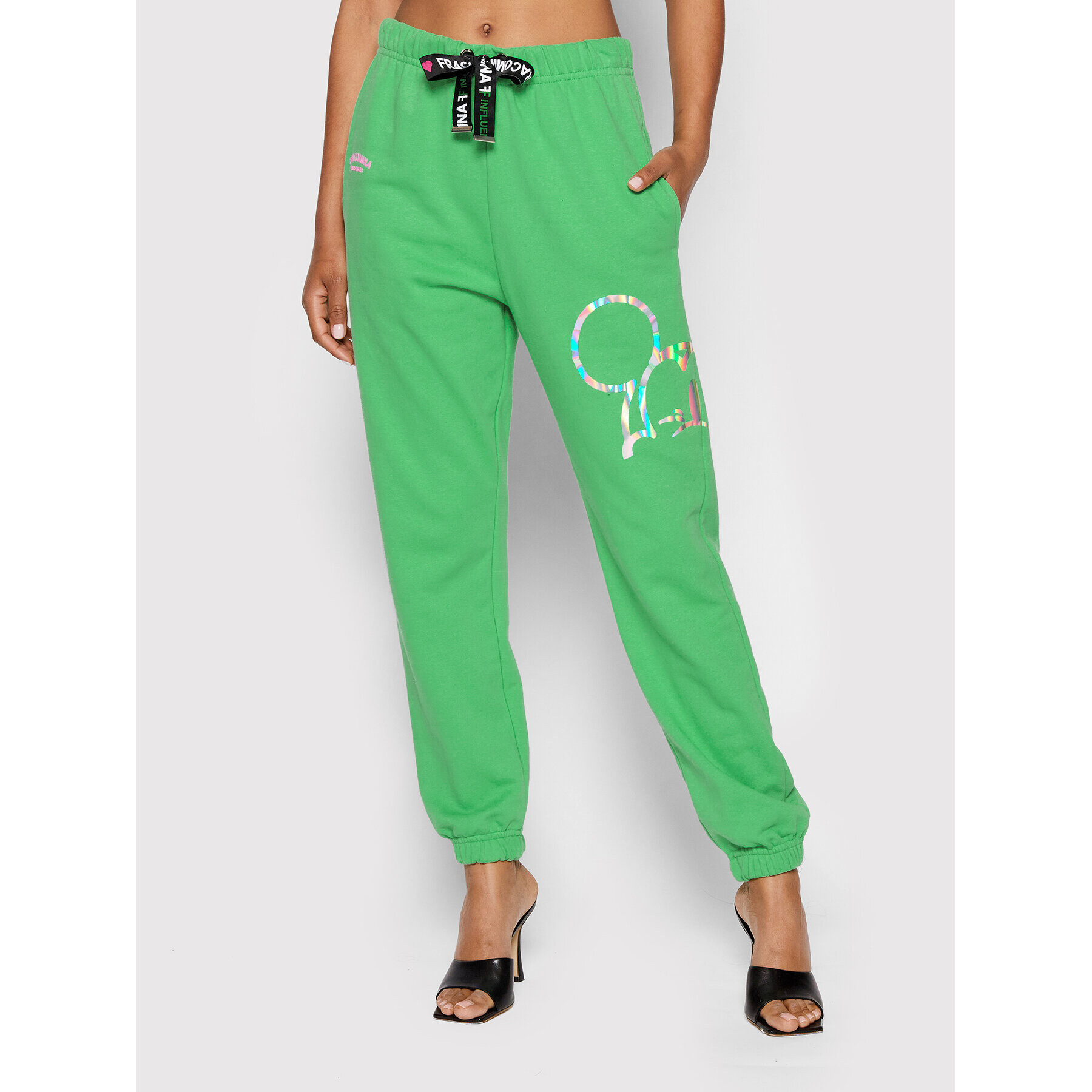 Fracomina Долнище анцуг DISNEY FD22SV2052F409N5 Зелен Regular Fit - Pepit.bg