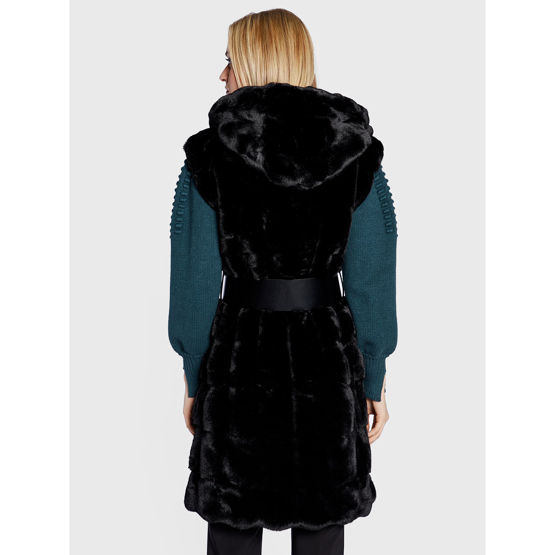Fracomina Елек FR22WC4007W54801 Черен Regular Fit - Pepit.bg