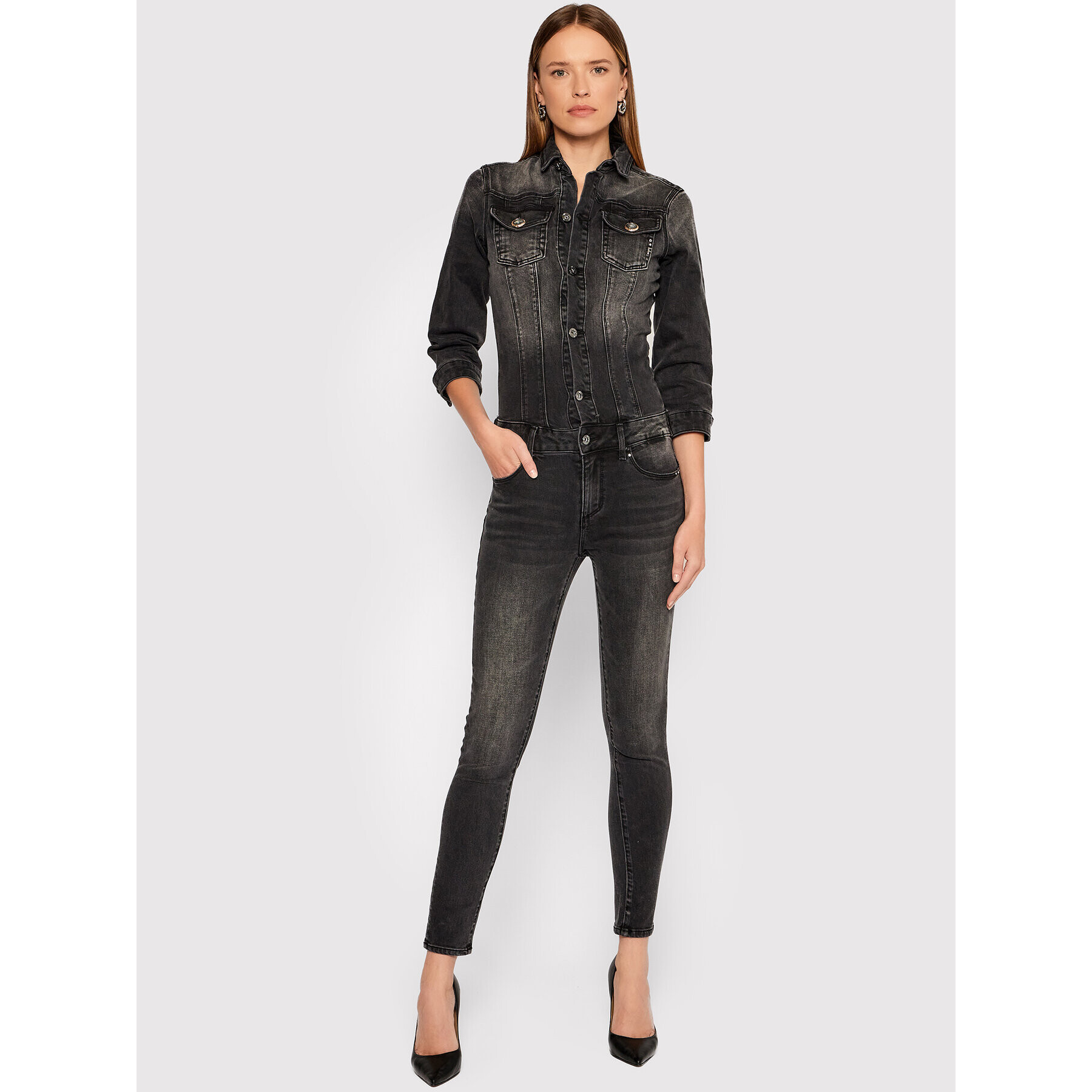 Fracomina Гащеризон FP21WO2003D40901 Черен Slim Fit - Pepit.bg
