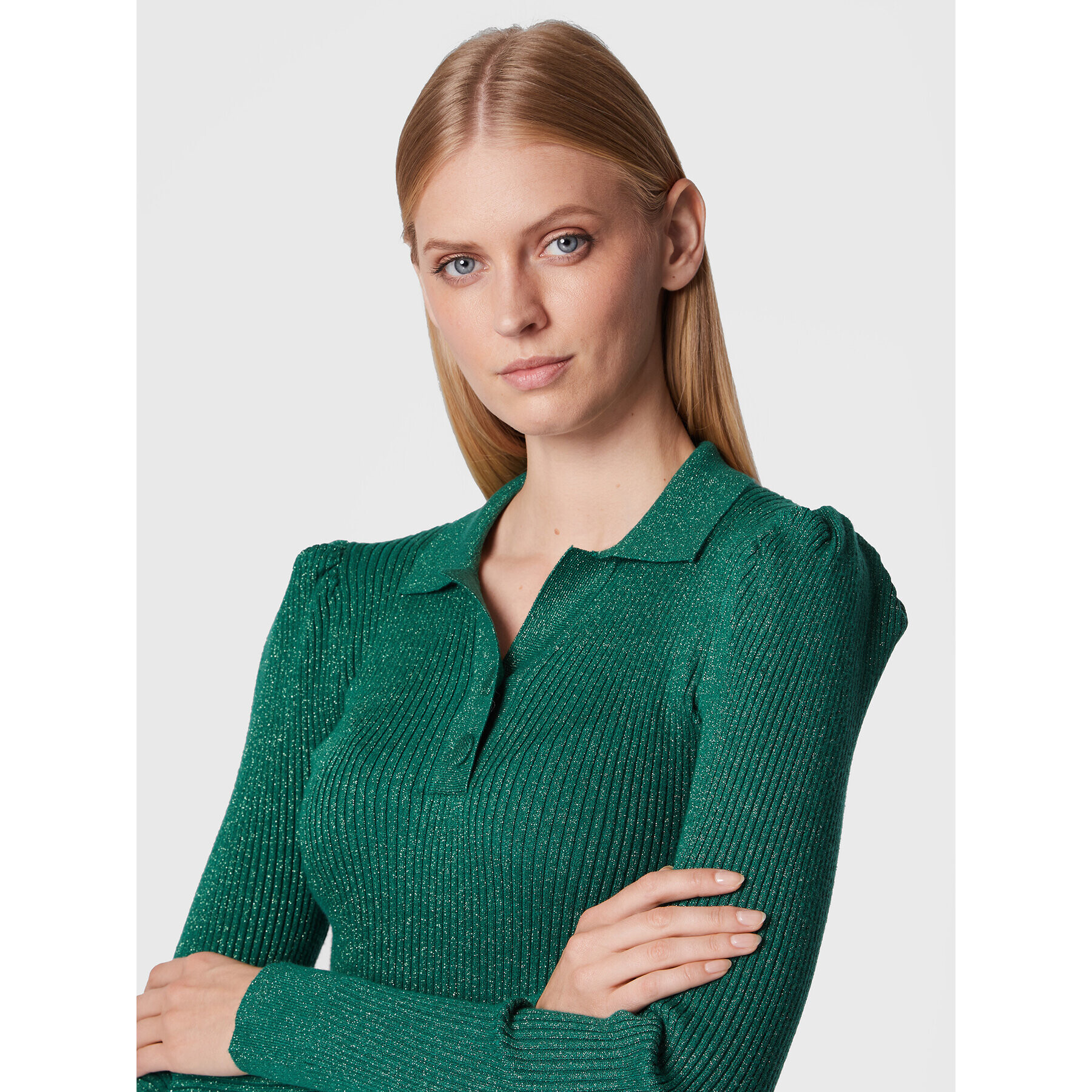 Fracomina Пуловер FR22WT7024K459Q7 Зелен Slim Fit - Pepit.bg