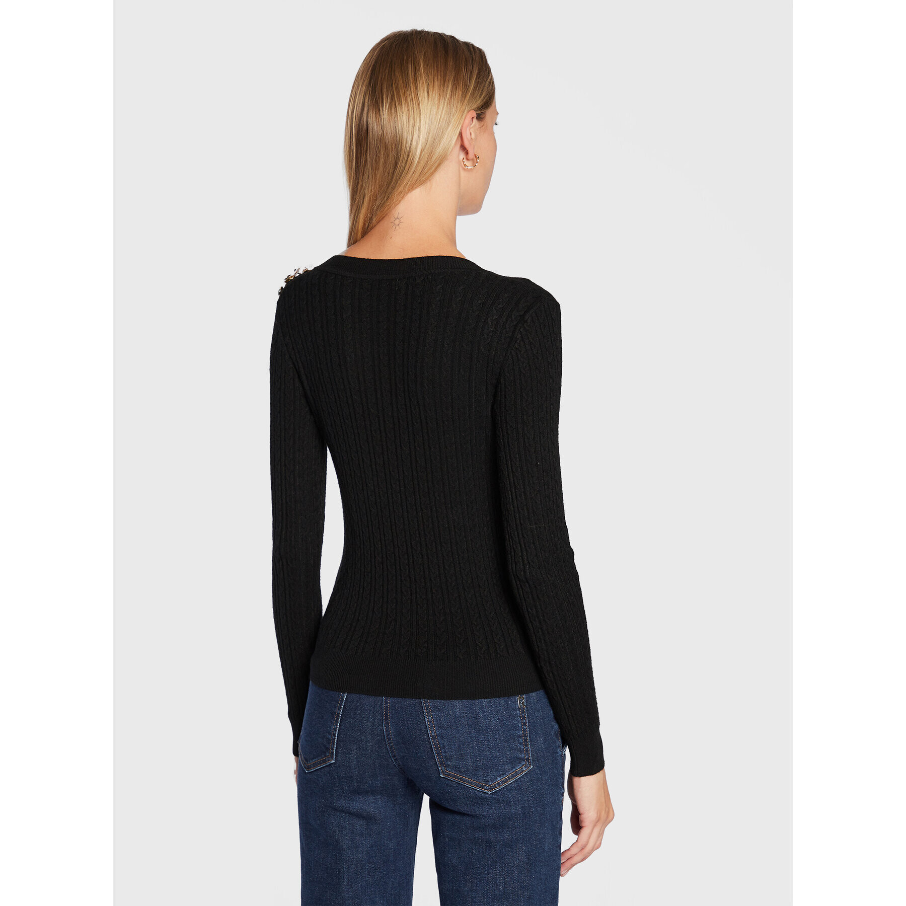 Fracomina Пуловер FS22WT7004K50401 Черен Slim Fit - Pepit.bg