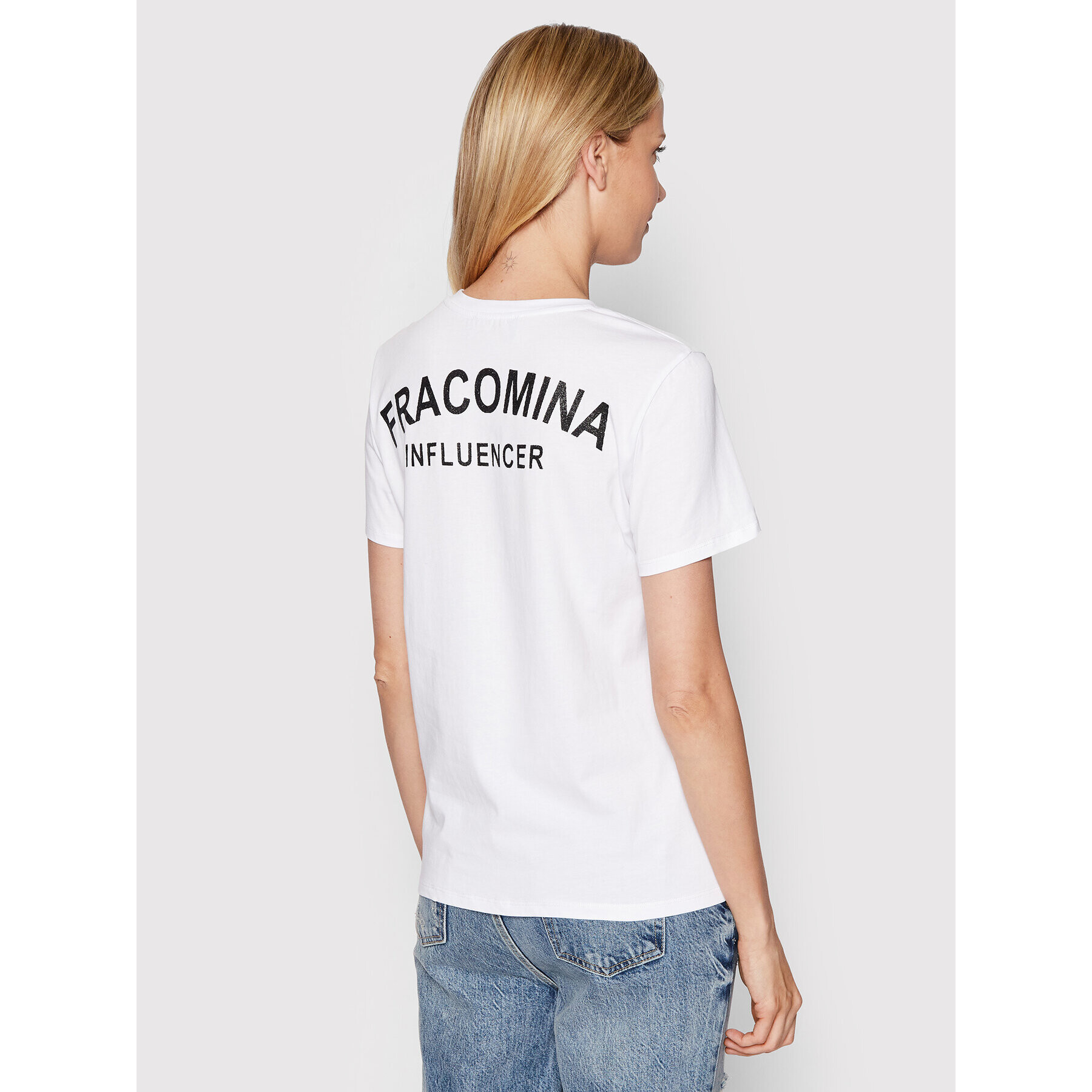 Fracomina Тишърт FD22ST3054J40108 Бял Relaxed Fit - Pepit.bg