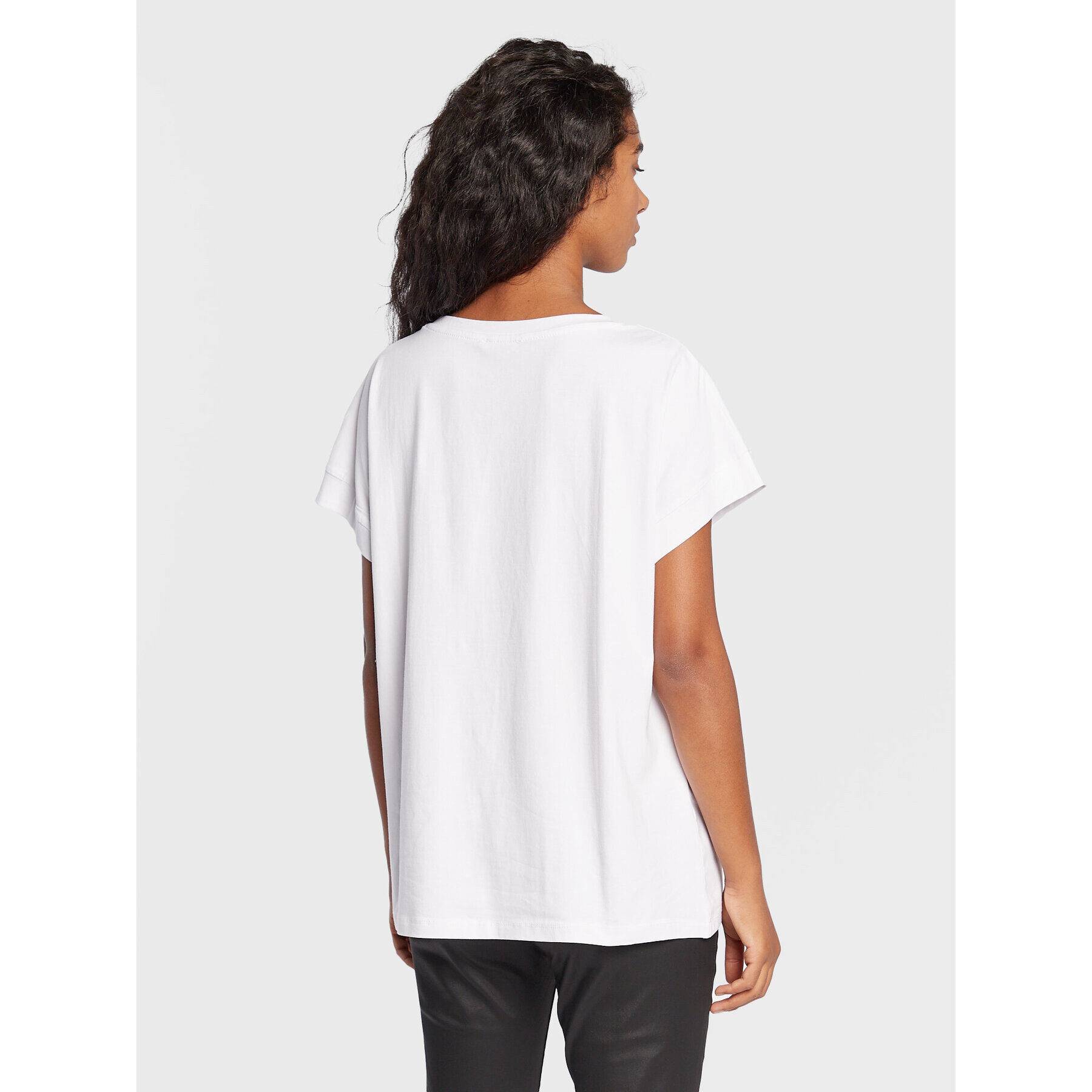 Fracomina Тишърт FR22WT3034J401N5 Бял Regular Fit - Pepit.bg