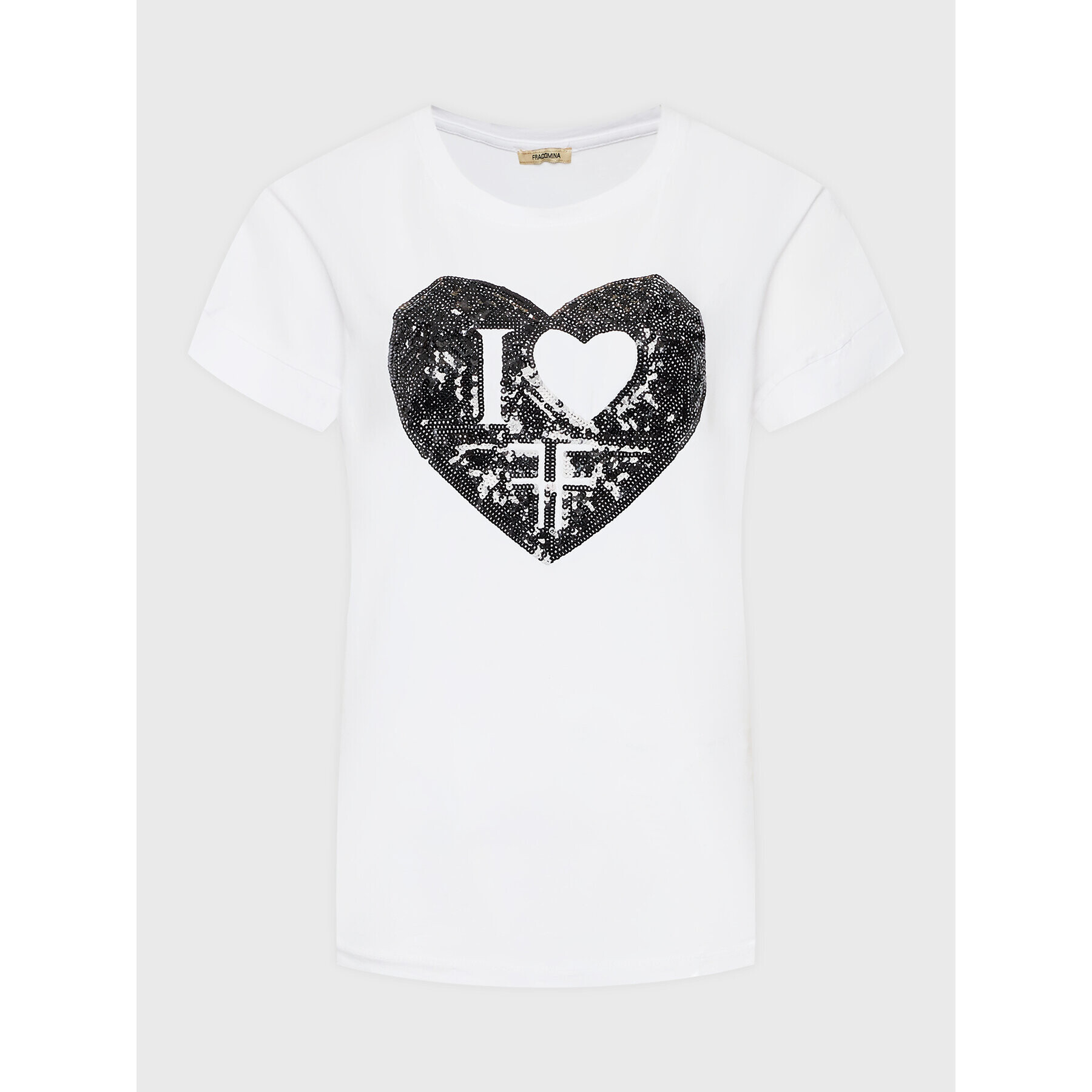 Fracomina Тишърт FR22WT3034J401N5 Бял Regular Fit - Pepit.bg