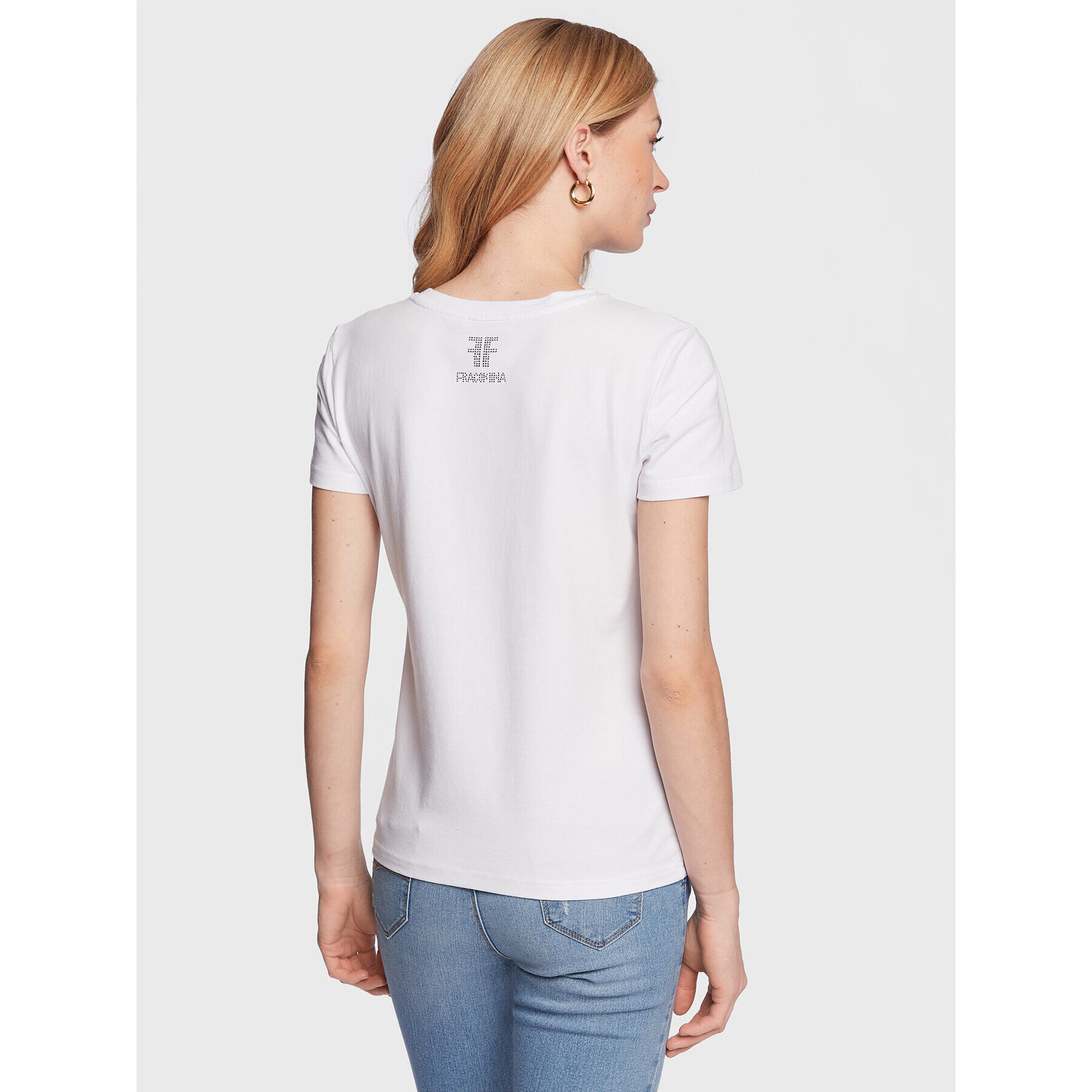 Fracomina Тишърт FR23ST3004J40108 Бял Regular Fit - Pepit.bg