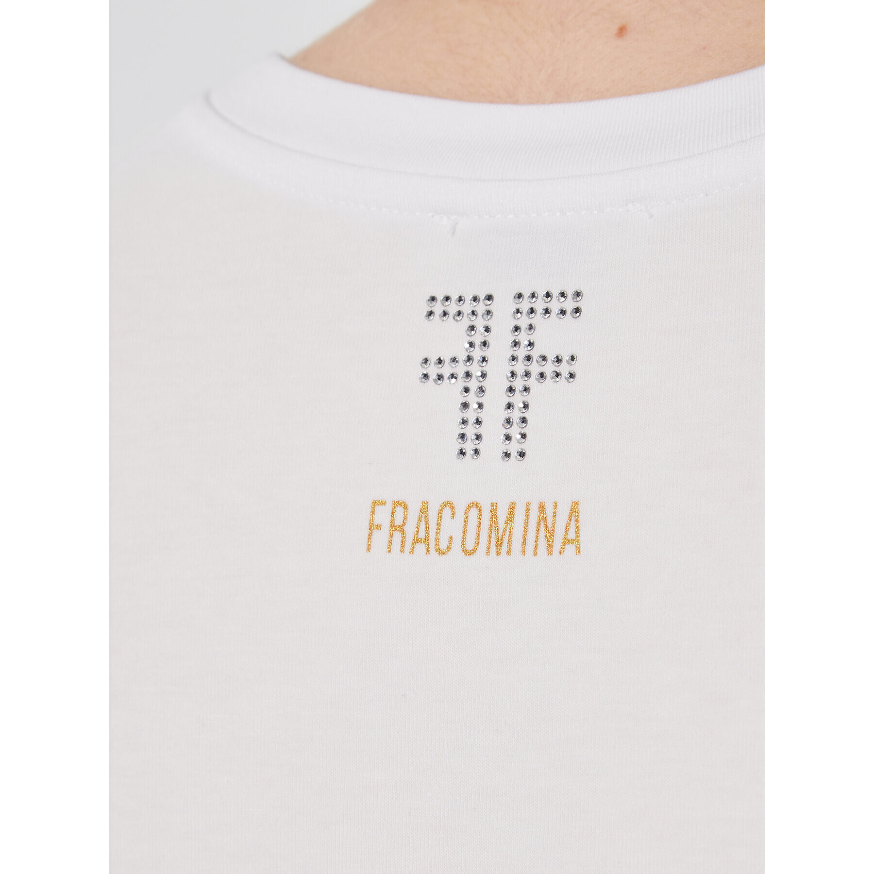 Fracomina Тишърт FR23ST3004J401N5 Бял Regular Fit - Pepit.bg