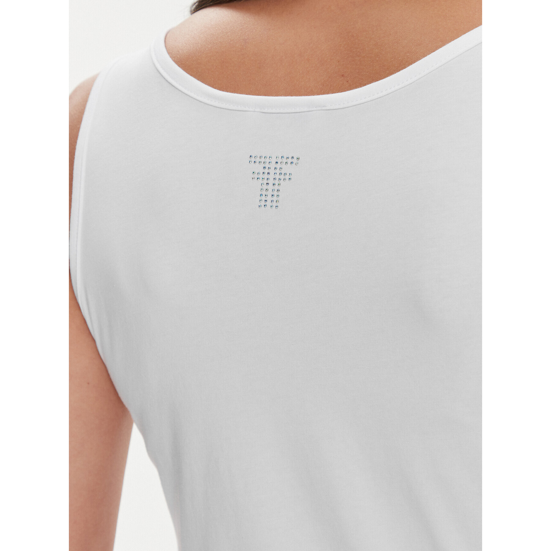 Fracomina топ FP24ST2010J464N5 Бял Regular Fit - Pepit.bg