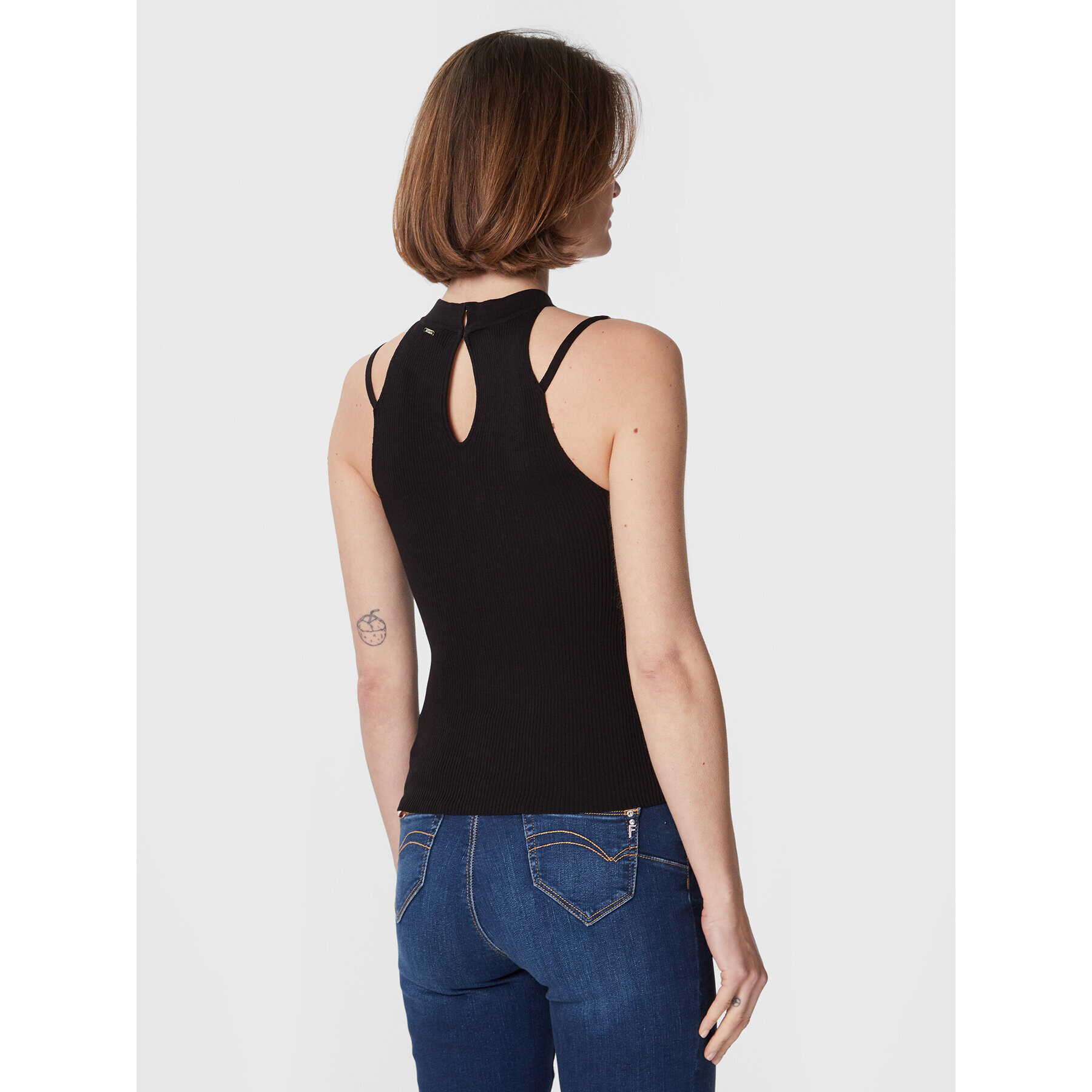Fracomina топ FR23ST4002K41801 Черен Slim Fit - Pepit.bg