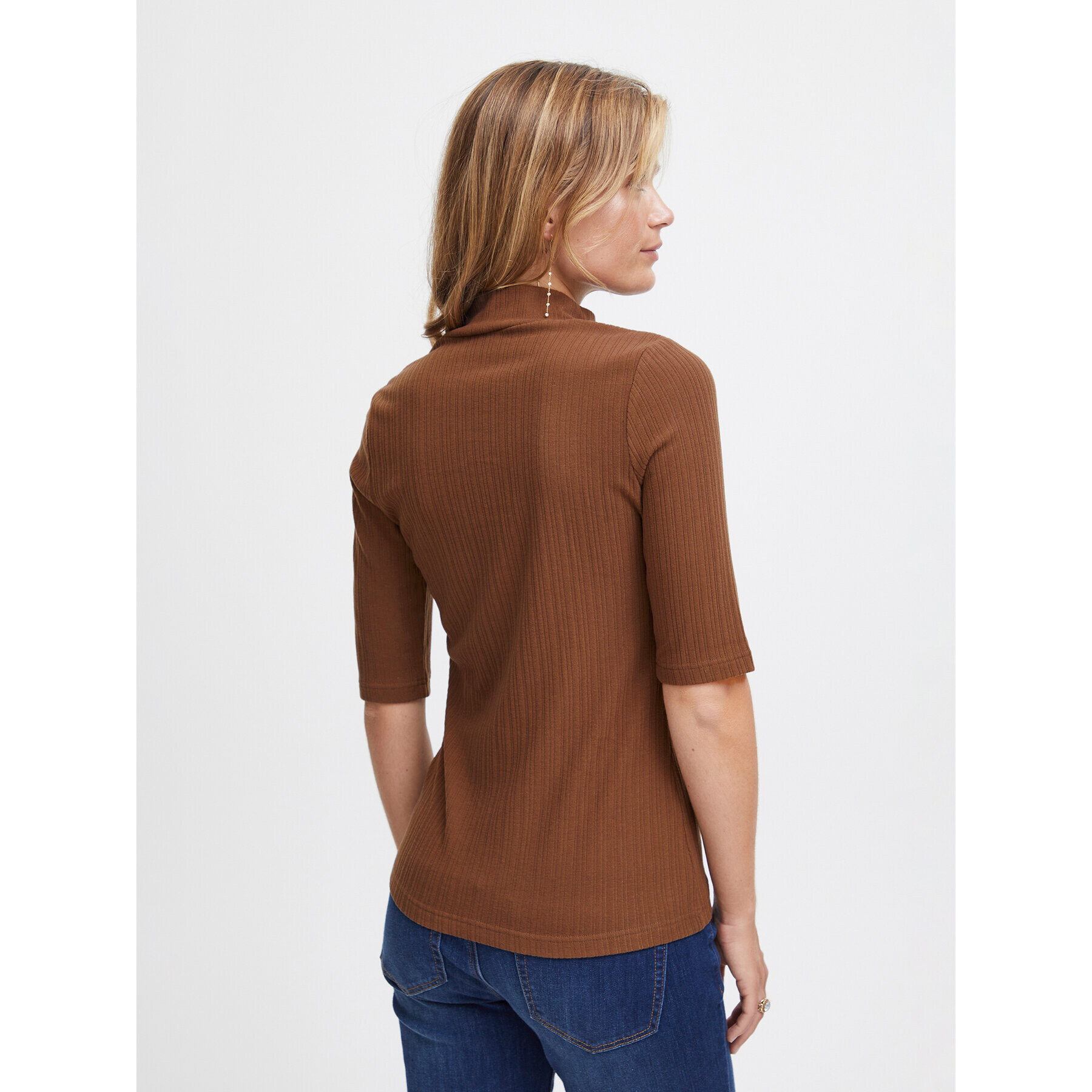 Fransa Блуза 20612503 Кафяв Regular Fit - Pepit.bg