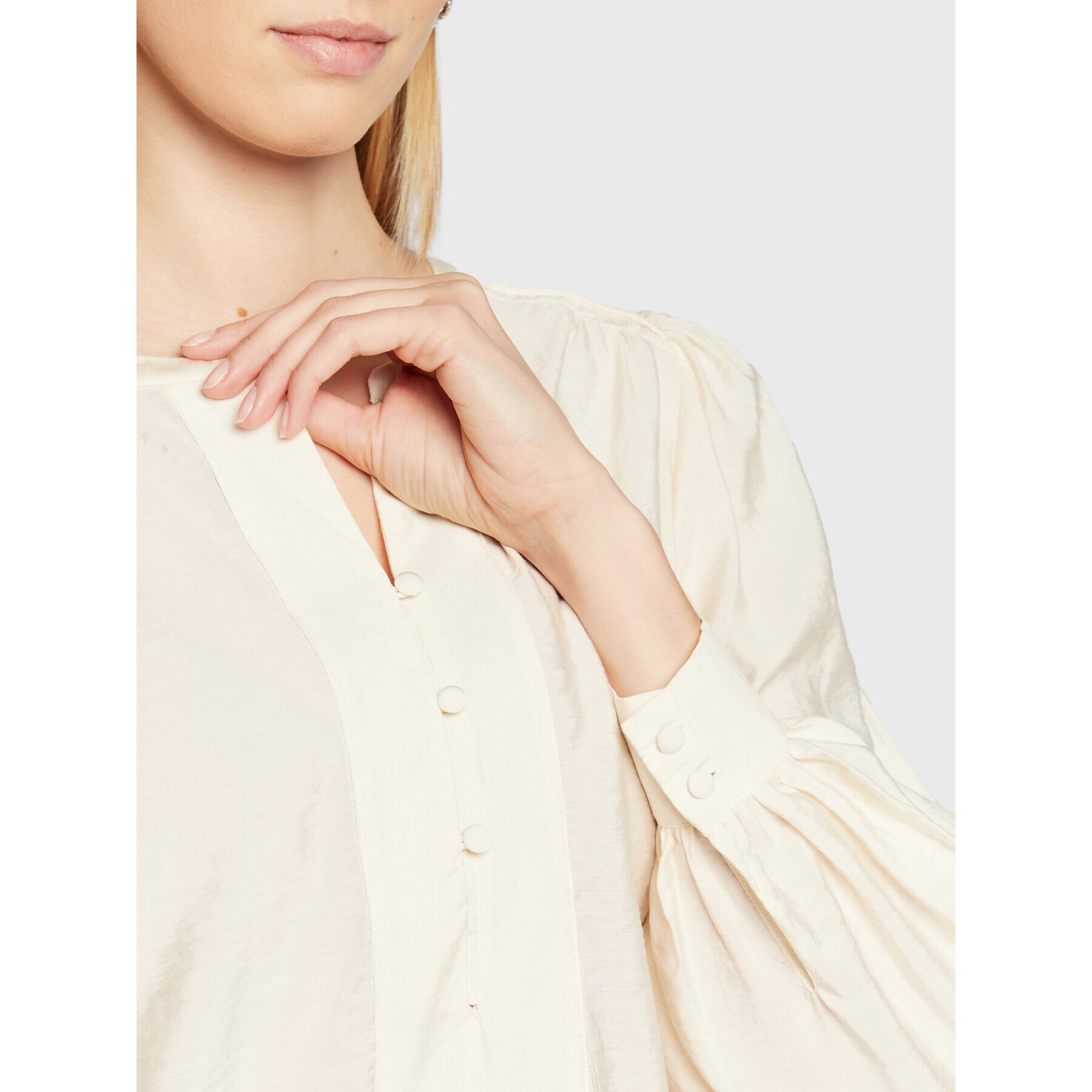 Fransa Блуза Frida 20611174 Екрю Regular Fit - Pepit.bg
