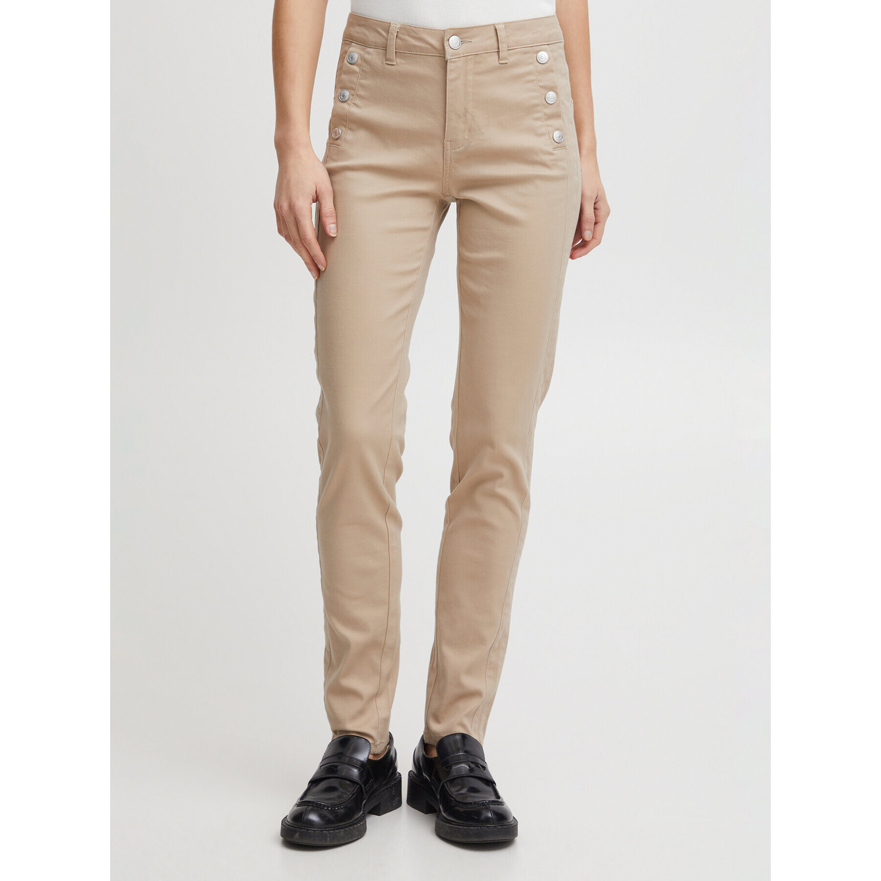 Fransa Дънки 20607793 Бежов Slim Fit - Pepit.bg