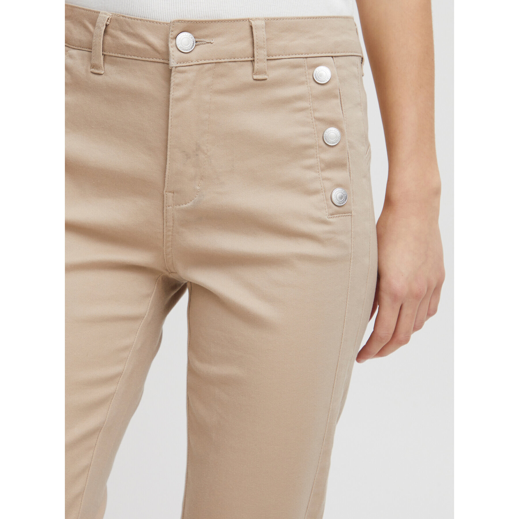 Fransa Дънки 20607793 Бежов Slim Fit - Pepit.bg