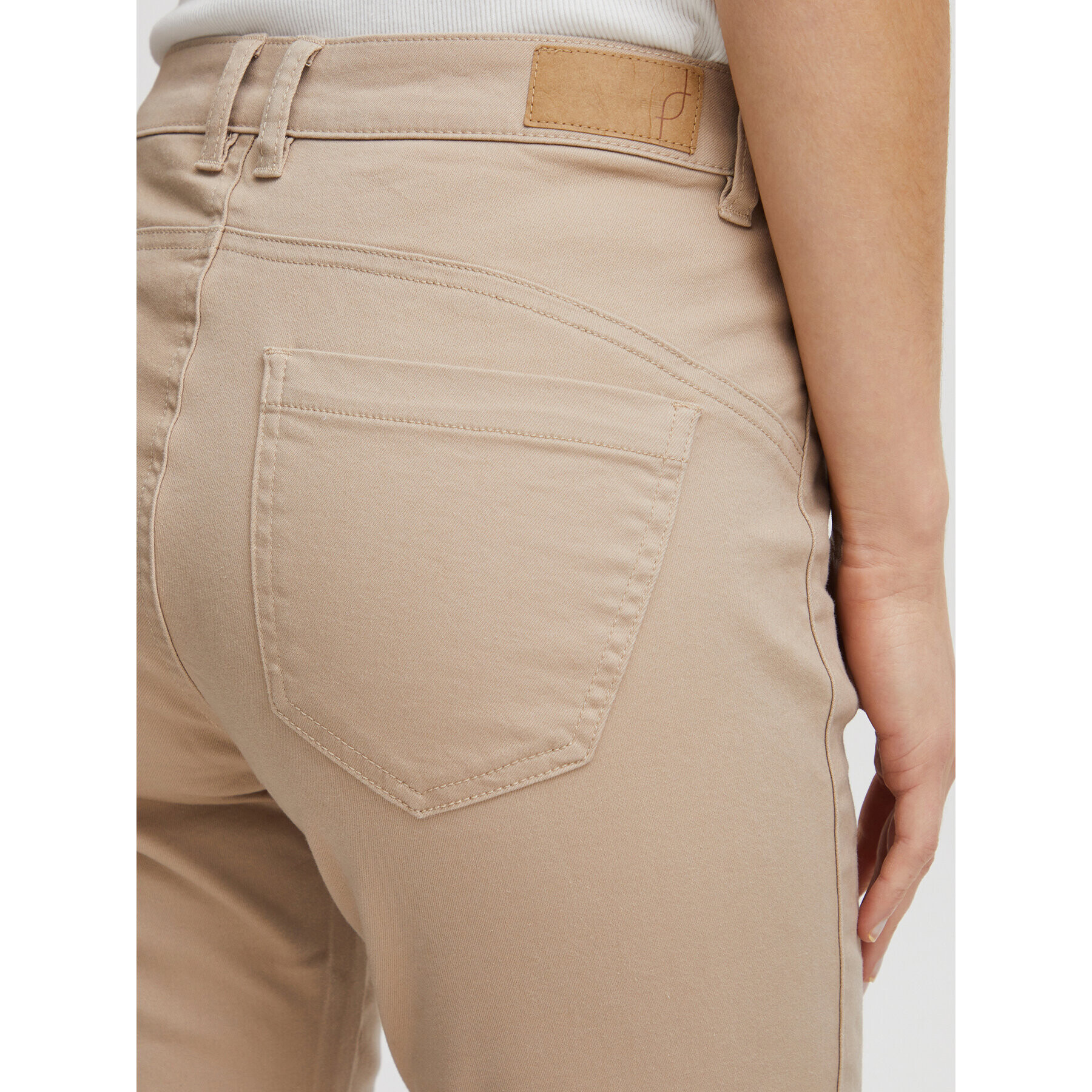 Fransa Дънки 20607793 Бежов Slim Fit - Pepit.bg
