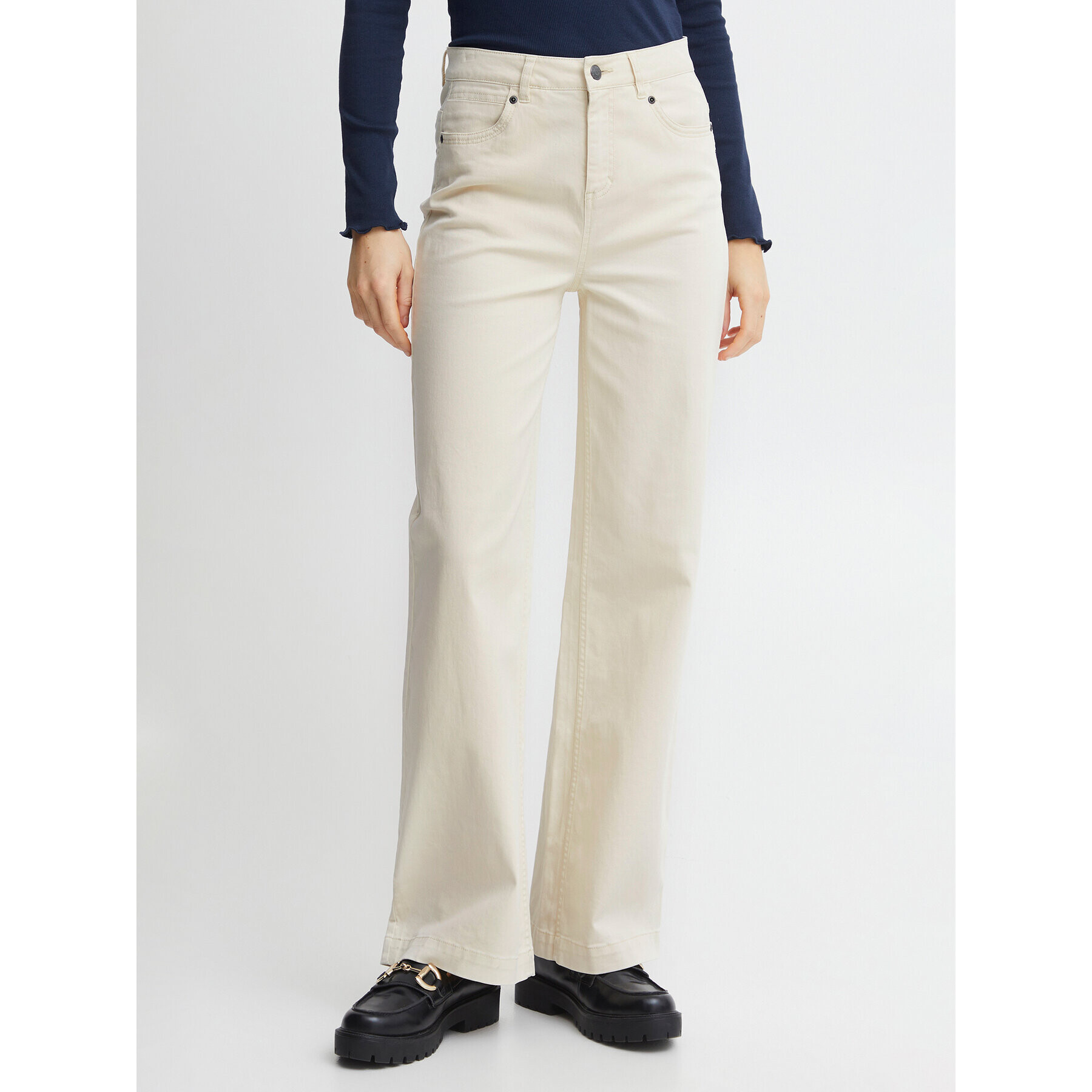 Fransa Дънки 20611759 Екрю Relaxed Fit - Pepit.bg