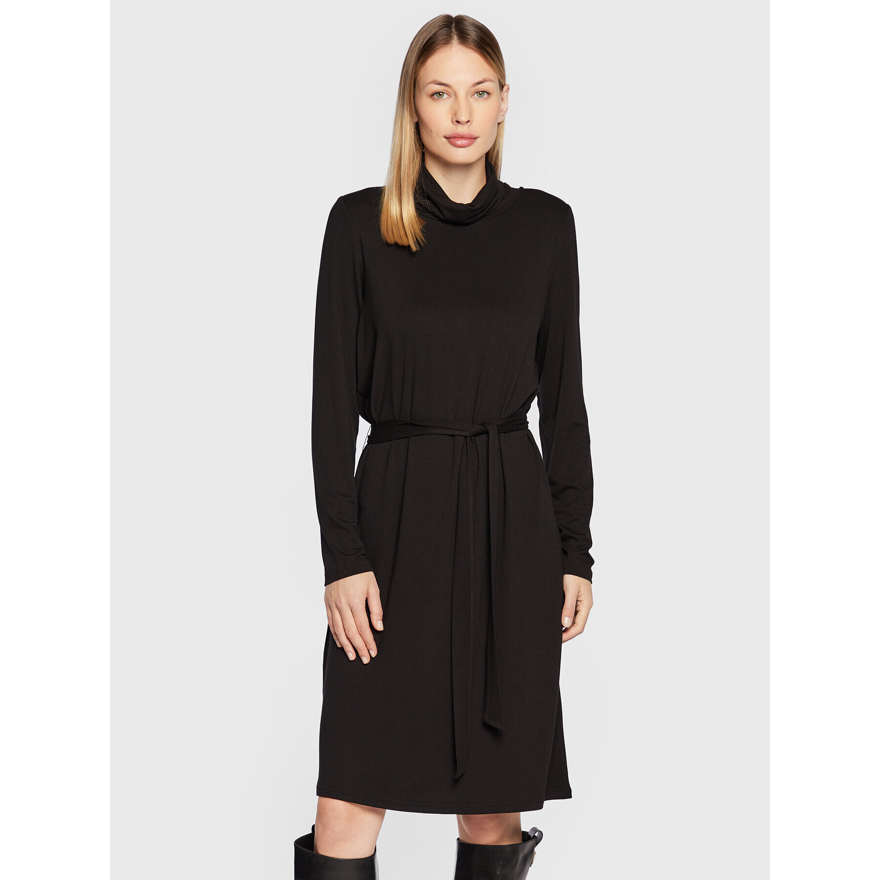 Fransa Ежедневна рокля Frann 20611250 Черен Regular Fit - Pepit.bg
