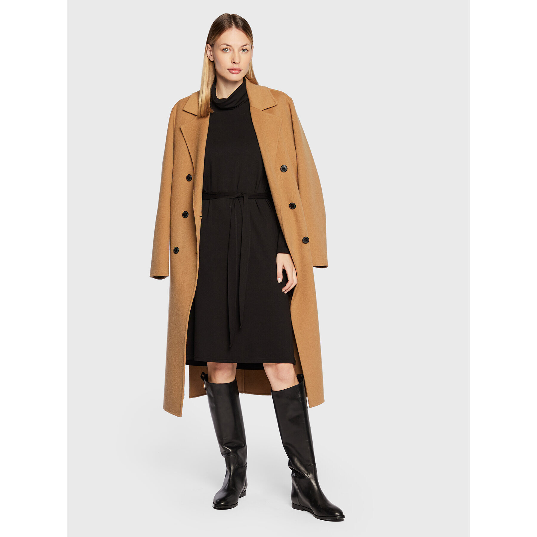 Fransa Ежедневна рокля Frann 20611250 Черен Regular Fit - Pepit.bg