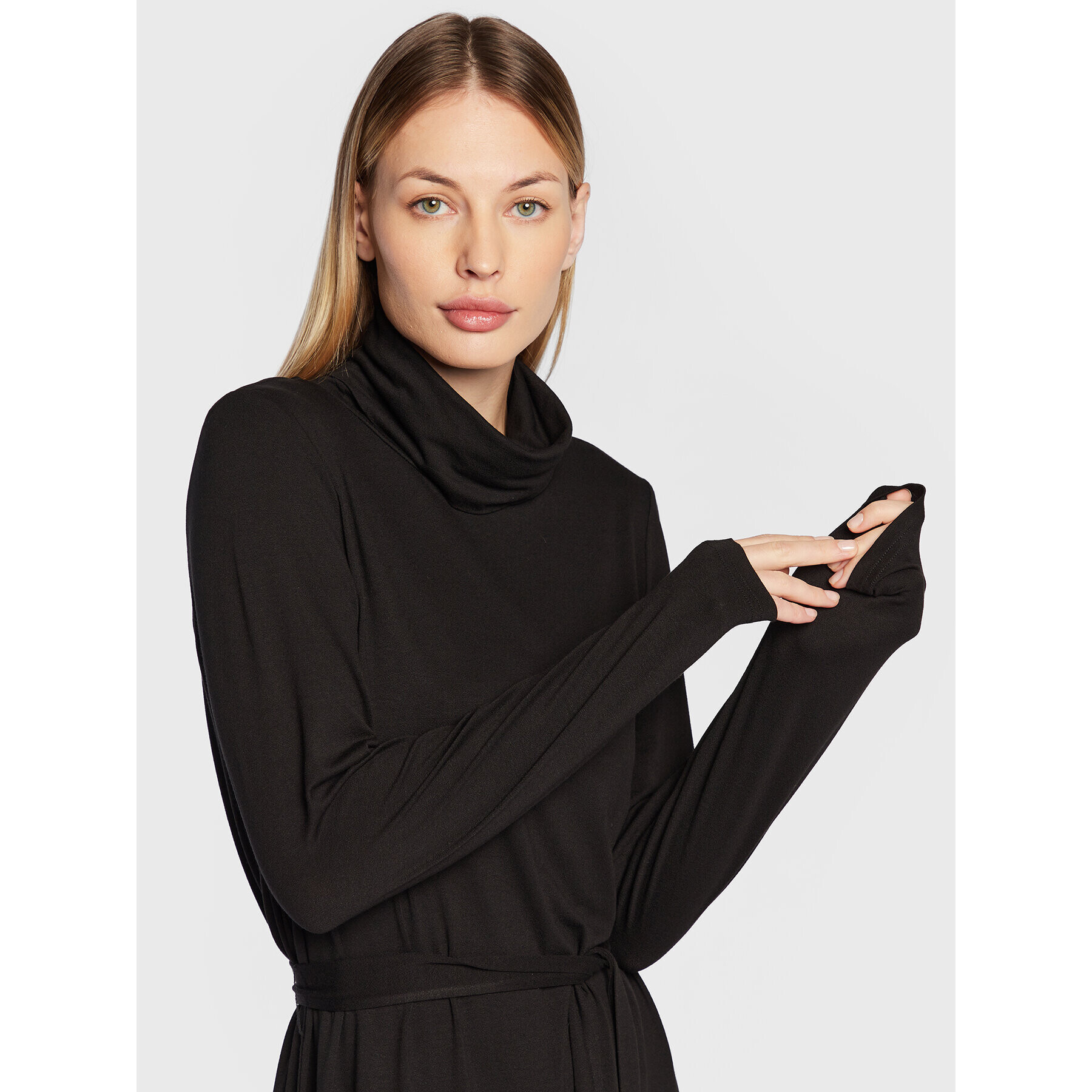 Fransa Ежедневна рокля Frann 20611250 Черен Regular Fit - Pepit.bg