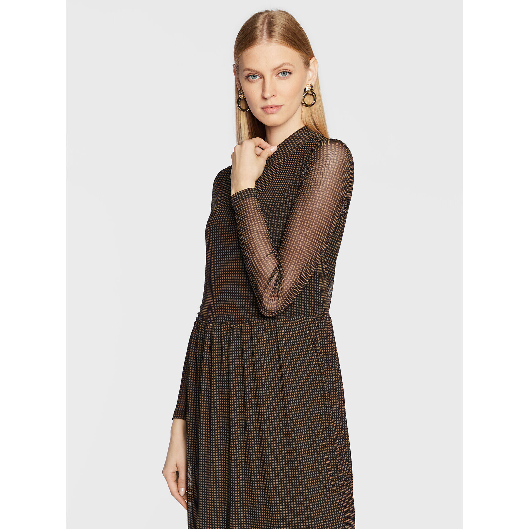 Fransa Ежедневна рокля Frmesh 20611253 Кафяв Regular Fit - Pepit.bg