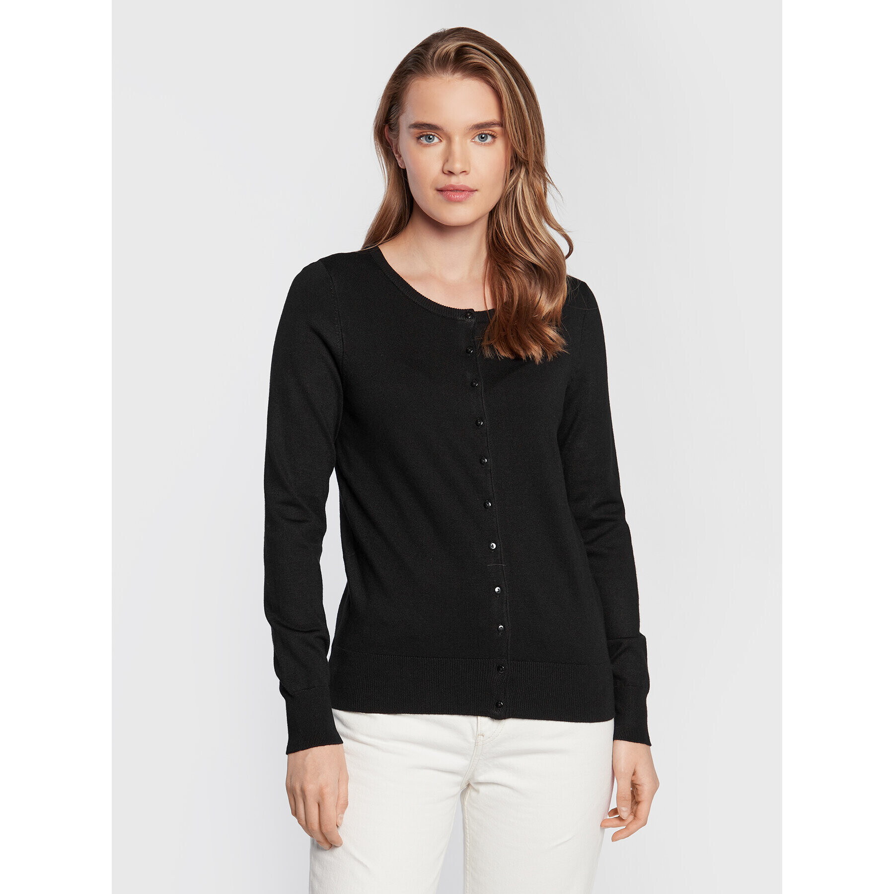 Fransa Кардиган Zubasic 20604187 Черен Regular Fit - Pepit.bg