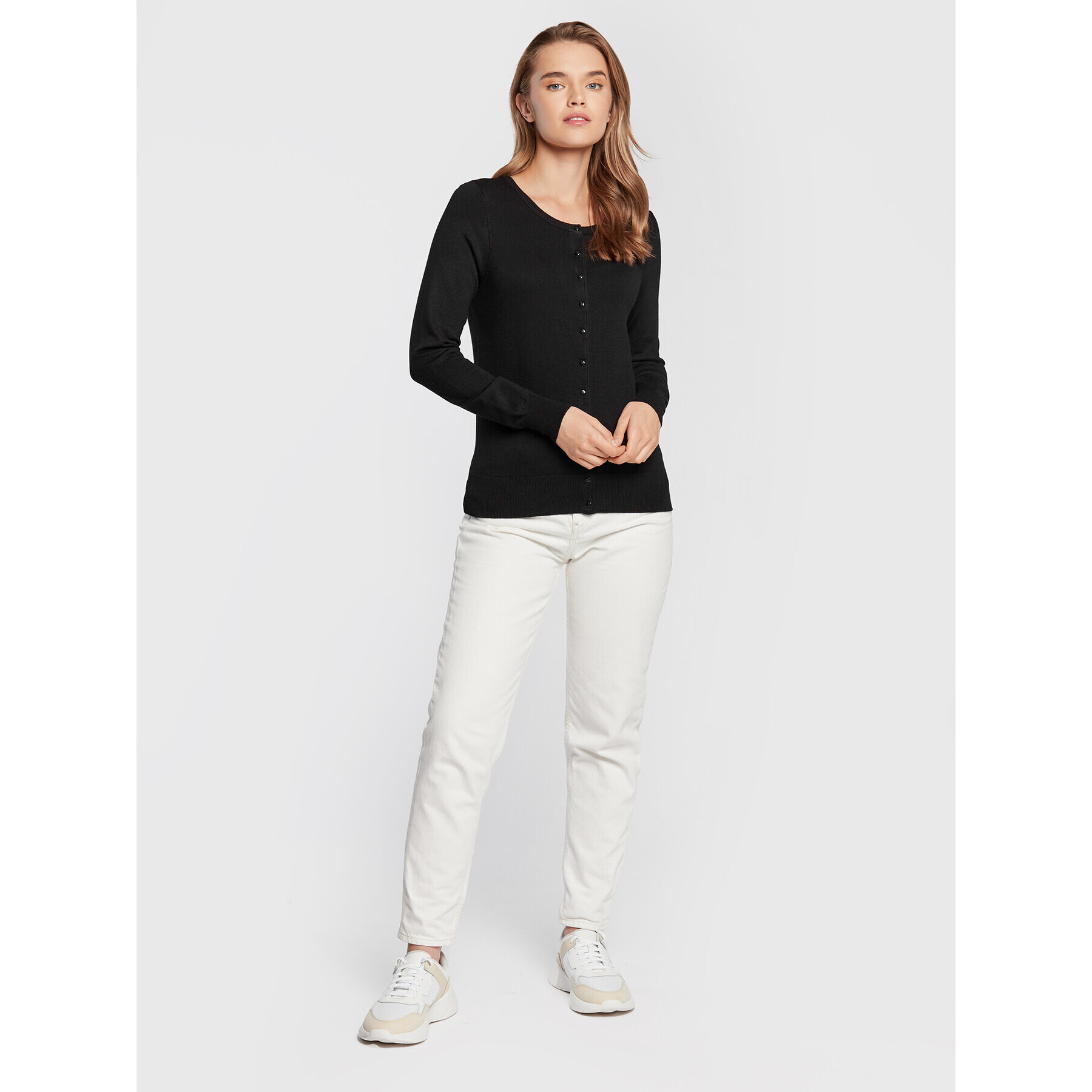 Fransa Кардиган Zubasic 20604187 Черен Regular Fit - Pepit.bg