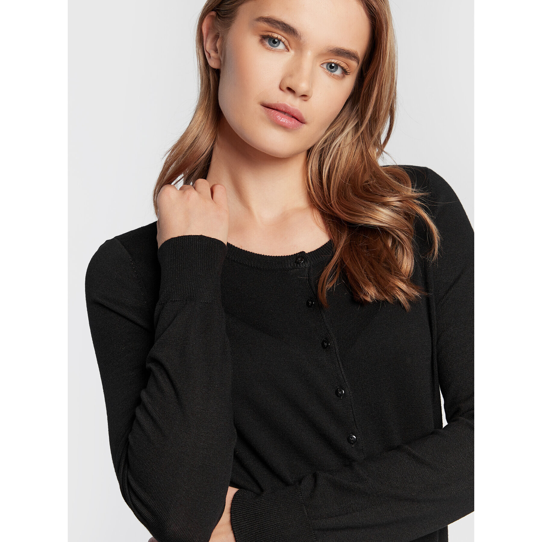 Fransa Кардиган Zubasic 20604187 Черен Regular Fit - Pepit.bg