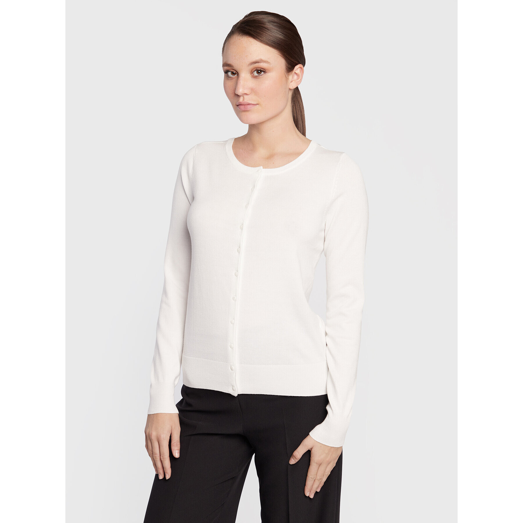 Fransa Кардиган Zubasic 60 20604187 Бял Regular Fit - Pepit.bg