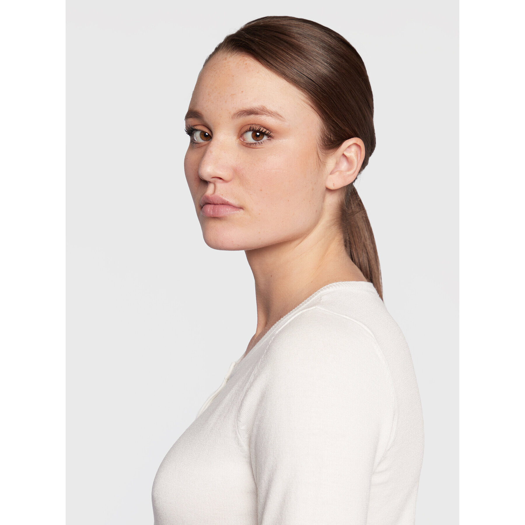 Fransa Кардиган Zubasic 60 20604187 Бял Regular Fit - Pepit.bg