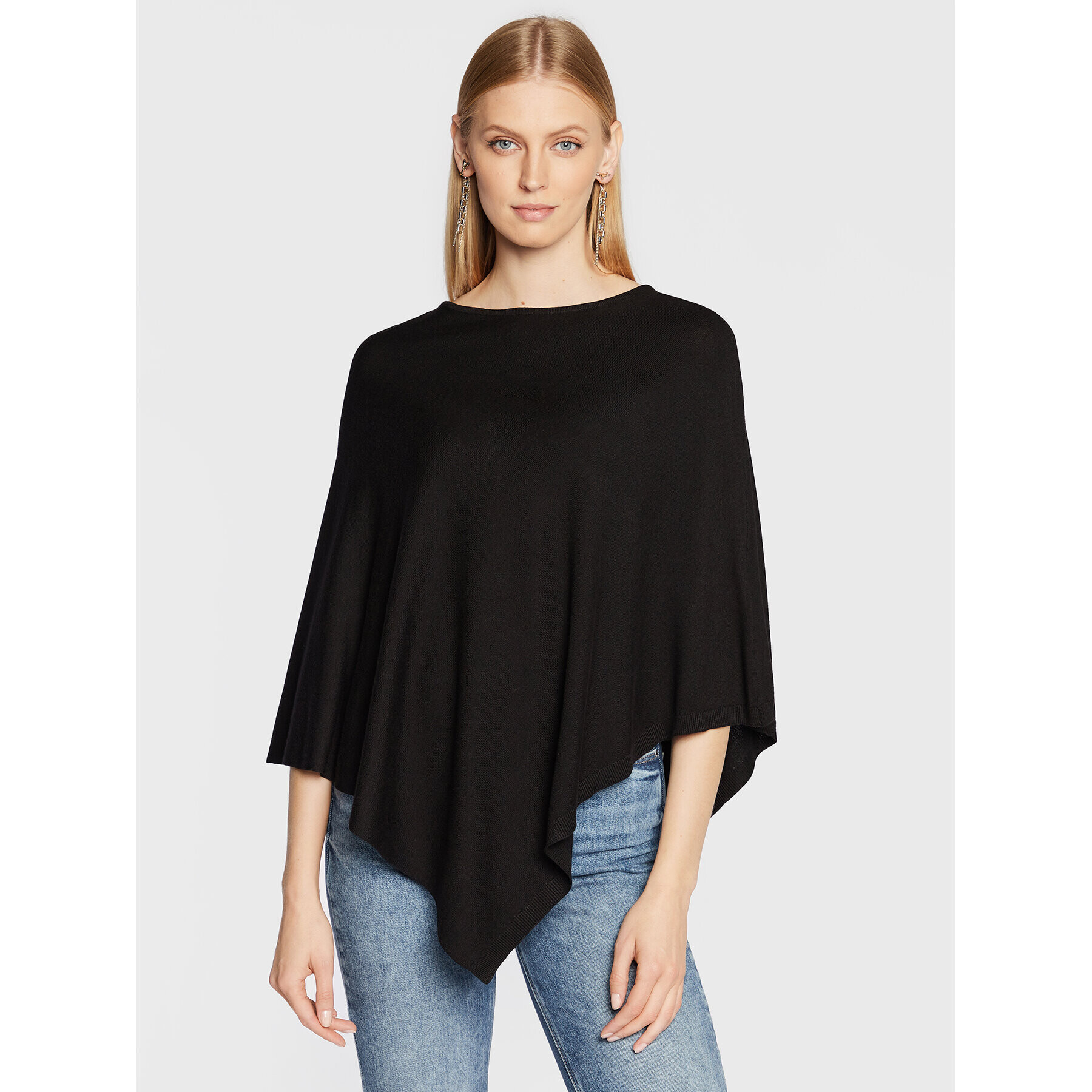 Fransa Пончо Zubasic 20610798 Черен Relaxed Fit - Pepit.bg