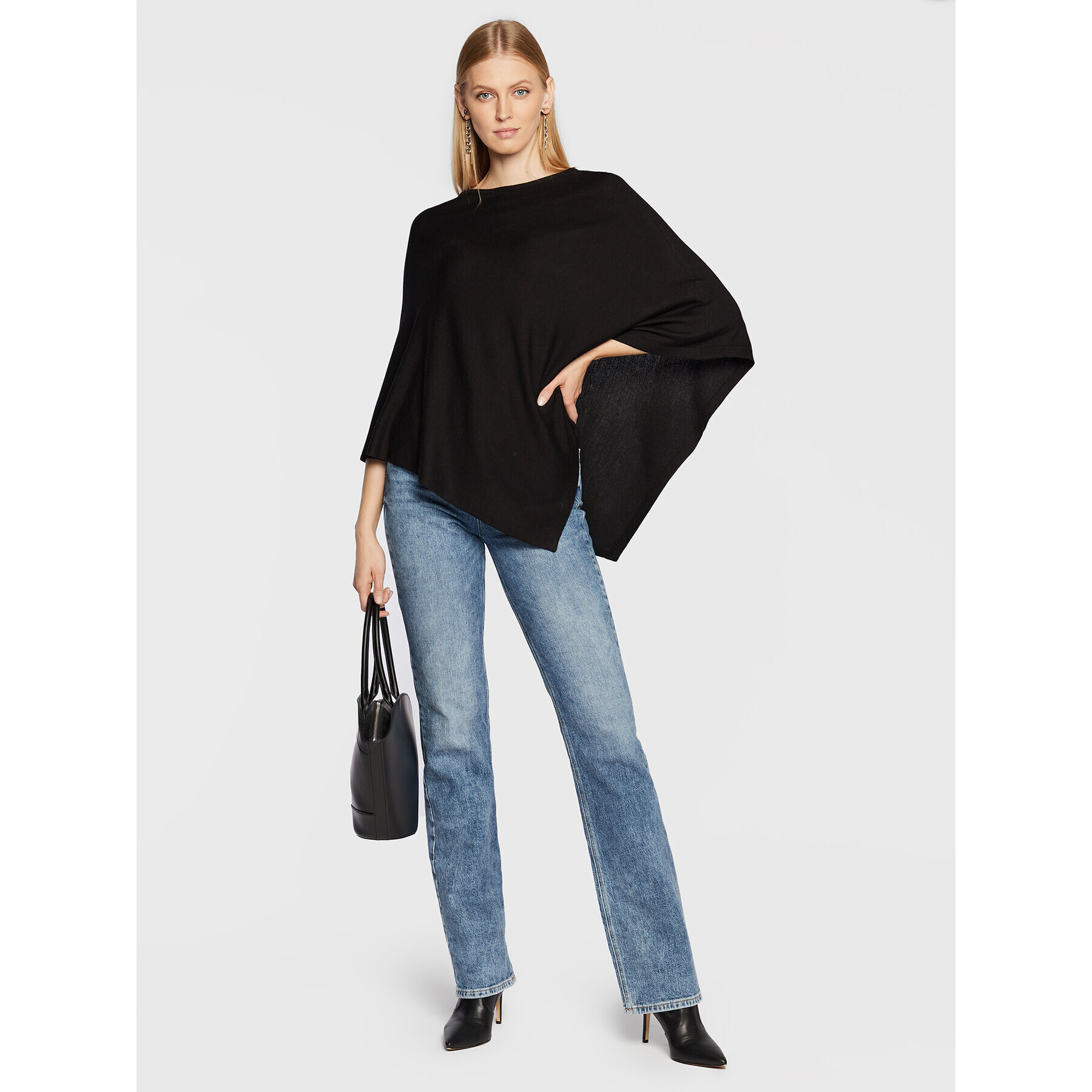 Fransa Пончо Zubasic 20610798 Черен Relaxed Fit - Pepit.bg